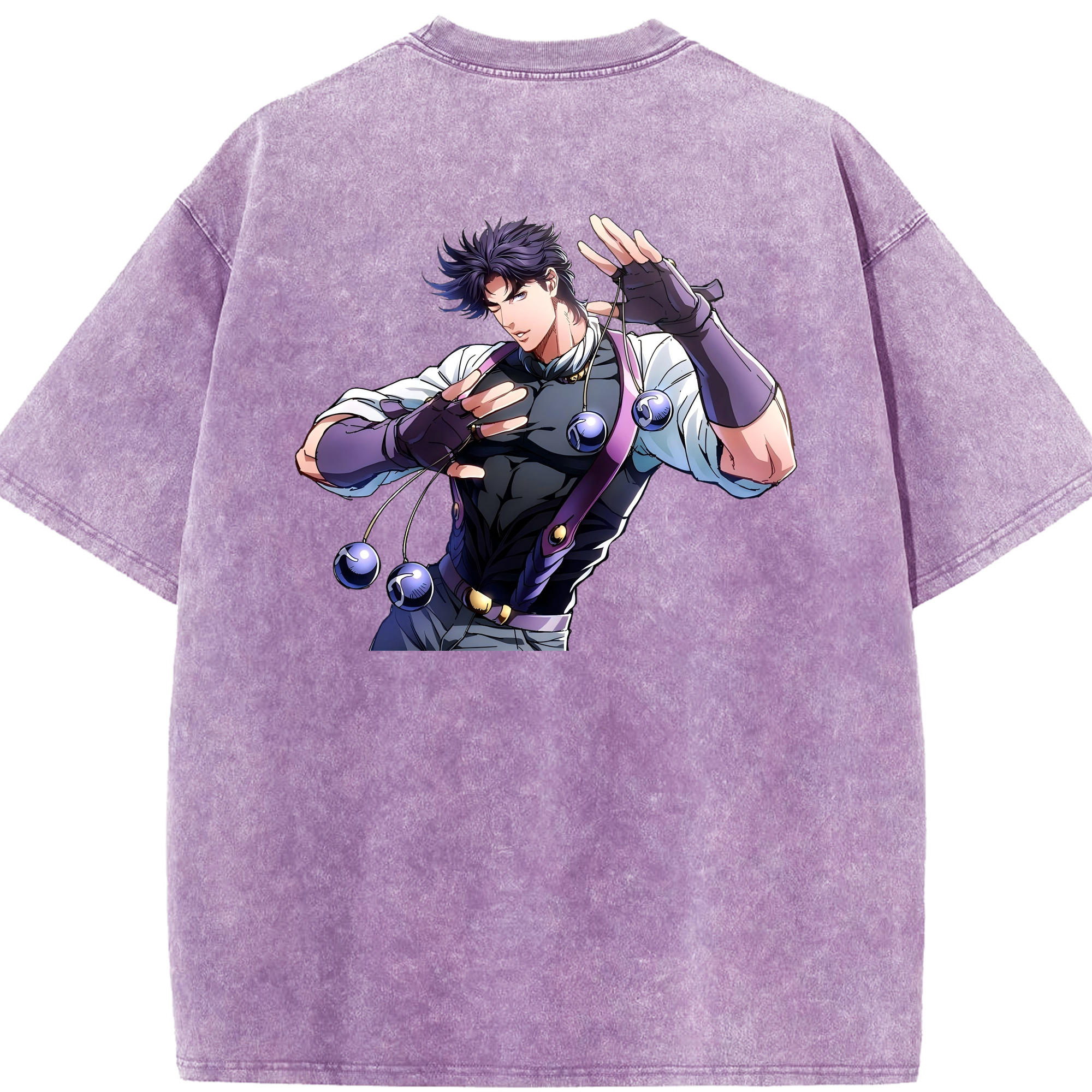 （画像用） ジョジョの奇妙な冒険 JoJo's Bizarre Adventure 綿100% ヴィンテージ風 半袖Tシャツ（背面プリント）