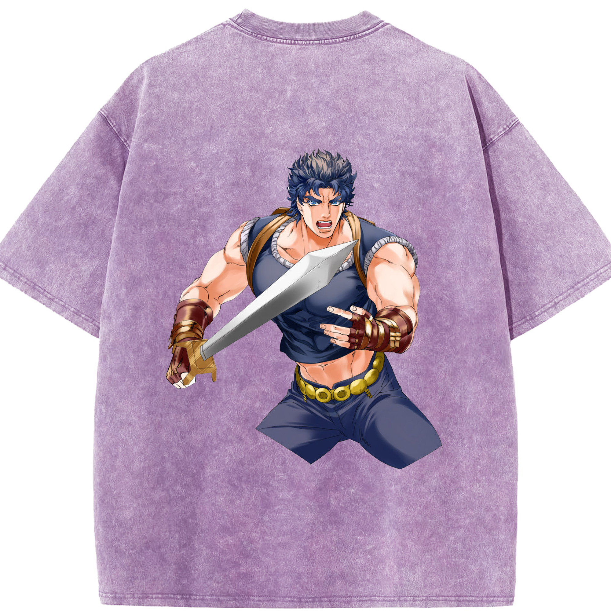 （画像用） ジョジョの奇妙な冒険 /ジョナサン?ジョースター JoJo's Bizarre Adventure Jonathan Joestar 綿100% ヴィンテージ風 半袖Tシャツ（背面プリント）