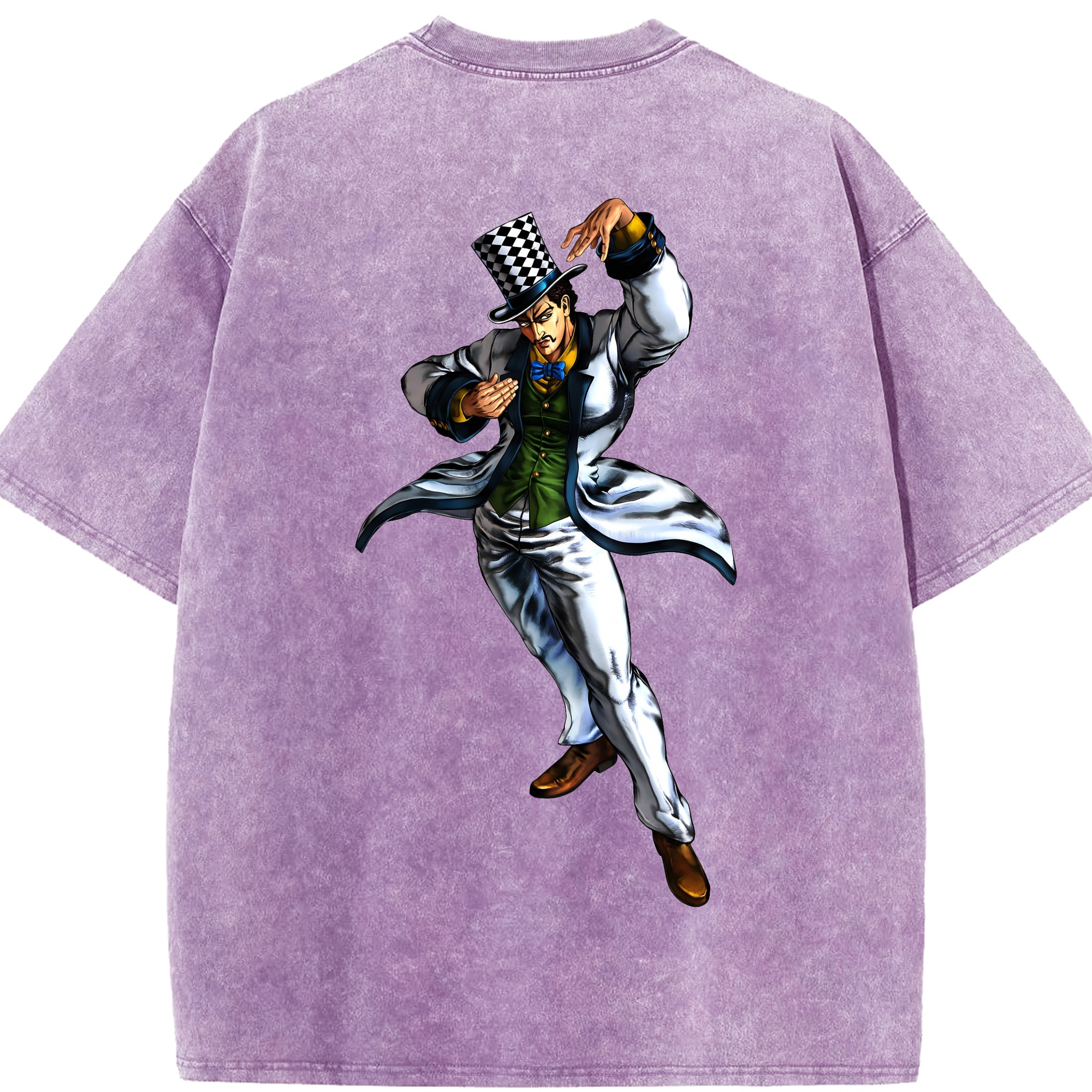 （画像用） ジョジョの奇妙な冒険 ウィル?アントニオ?ツェペリ JoJo's Bizarre Adventure Will Anthonio Zeppeli 綿100% ヴィンテージ風 半袖Tシャツ（背面プリント）