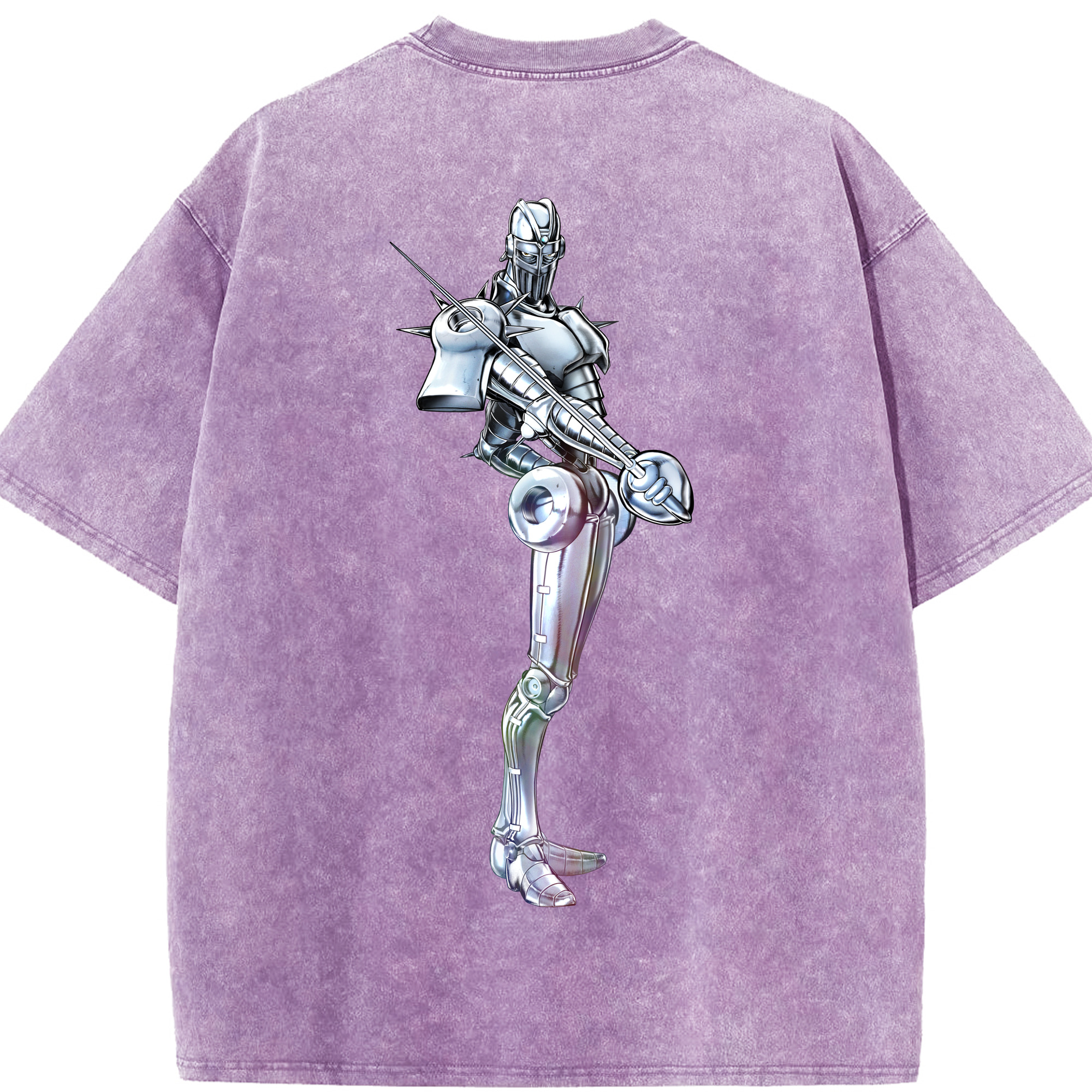 （画像用） ジョジョの奇妙な冒険 ジャン＝ピエール?ポルナレフ JoJo's Bizarre Adventure Jan Pierre Polnareff 綿100% ヴィンテージ風 半袖Tシャツ（背面プリント）