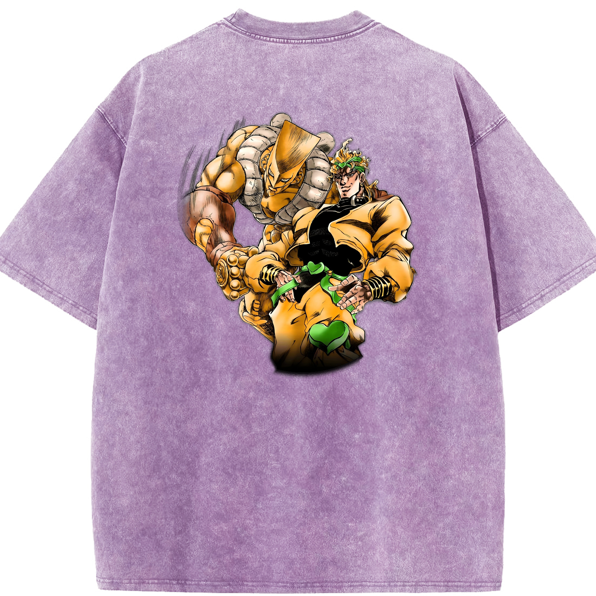（画像用） ジョジョの奇妙な冒険 ディオ?ブランドー JoJo's Bizarre Adventure Dio Brando 綿100% ヴィンテージ風 半袖Tシャツ（背面プリント）