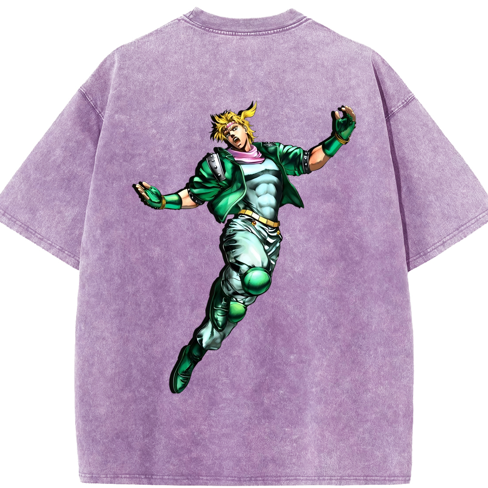 （画像用） ジョジョの奇妙な冒険 ディオ?ブランドー JoJo's Bizarre Adventure Dio Brando 綿100% ヴィンテージ風 半袖Tシャツ（背面プリント）