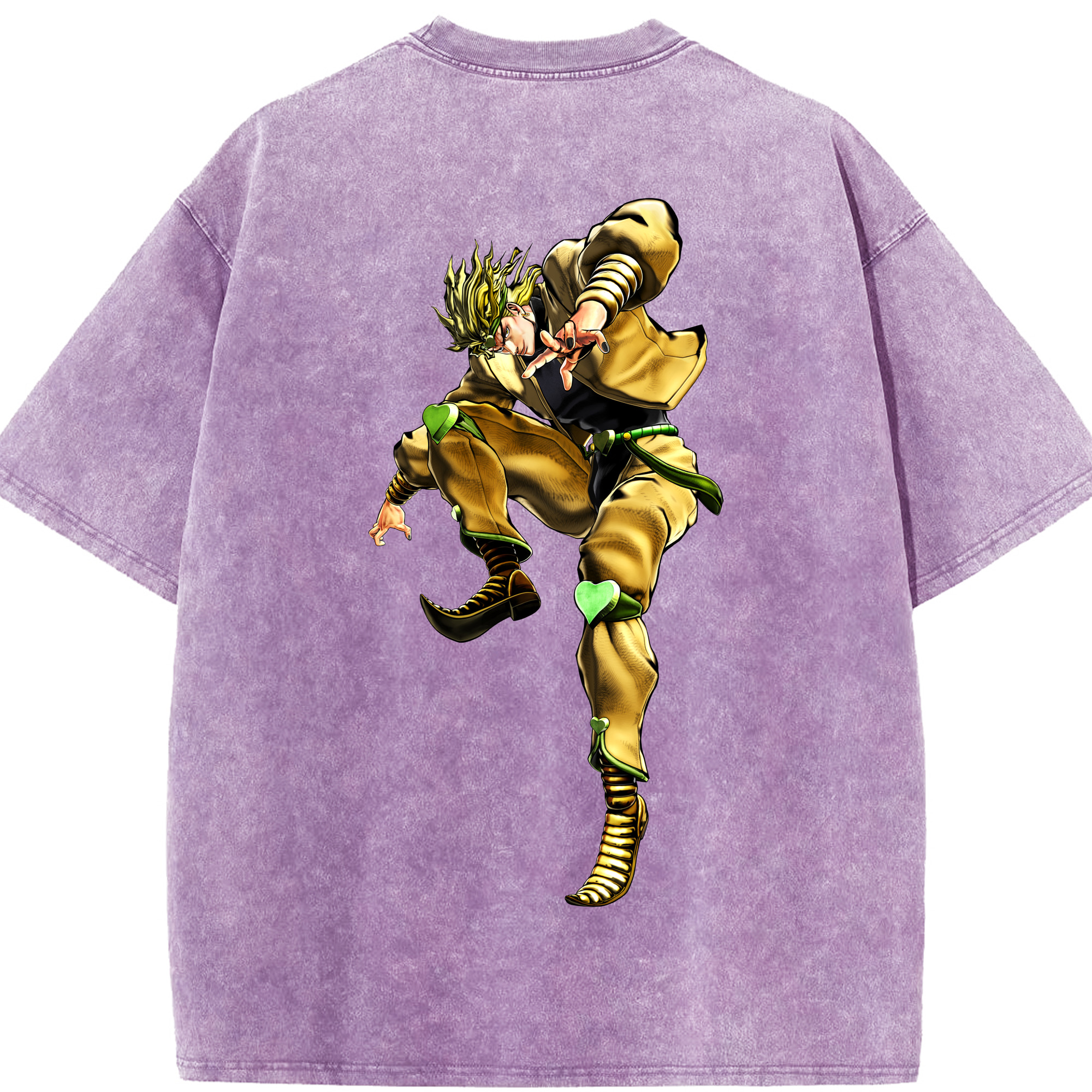 （画像用） ジョジョの奇妙な冒険 ディオ?ブランドー JoJo's Bizarre Adventure Dio Brando 綿100% ヴィンテージ風 半袖Tシャツ（背面プリント）