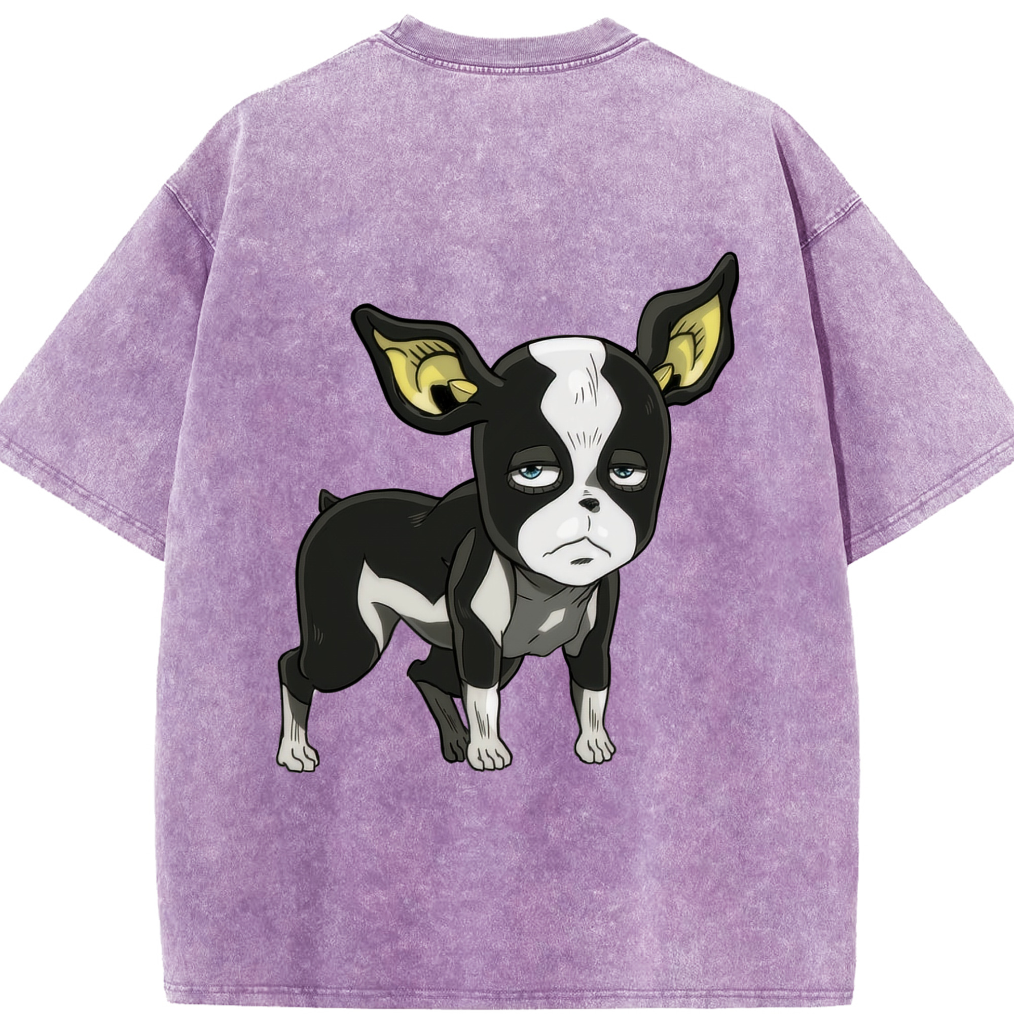 （画像用） ジョジョの奇妙な冒険 イギー JoJo's Bizarre Adventure Iggy 綿100% ヴィンテージ風 半袖Tシャツ（背面プリント）