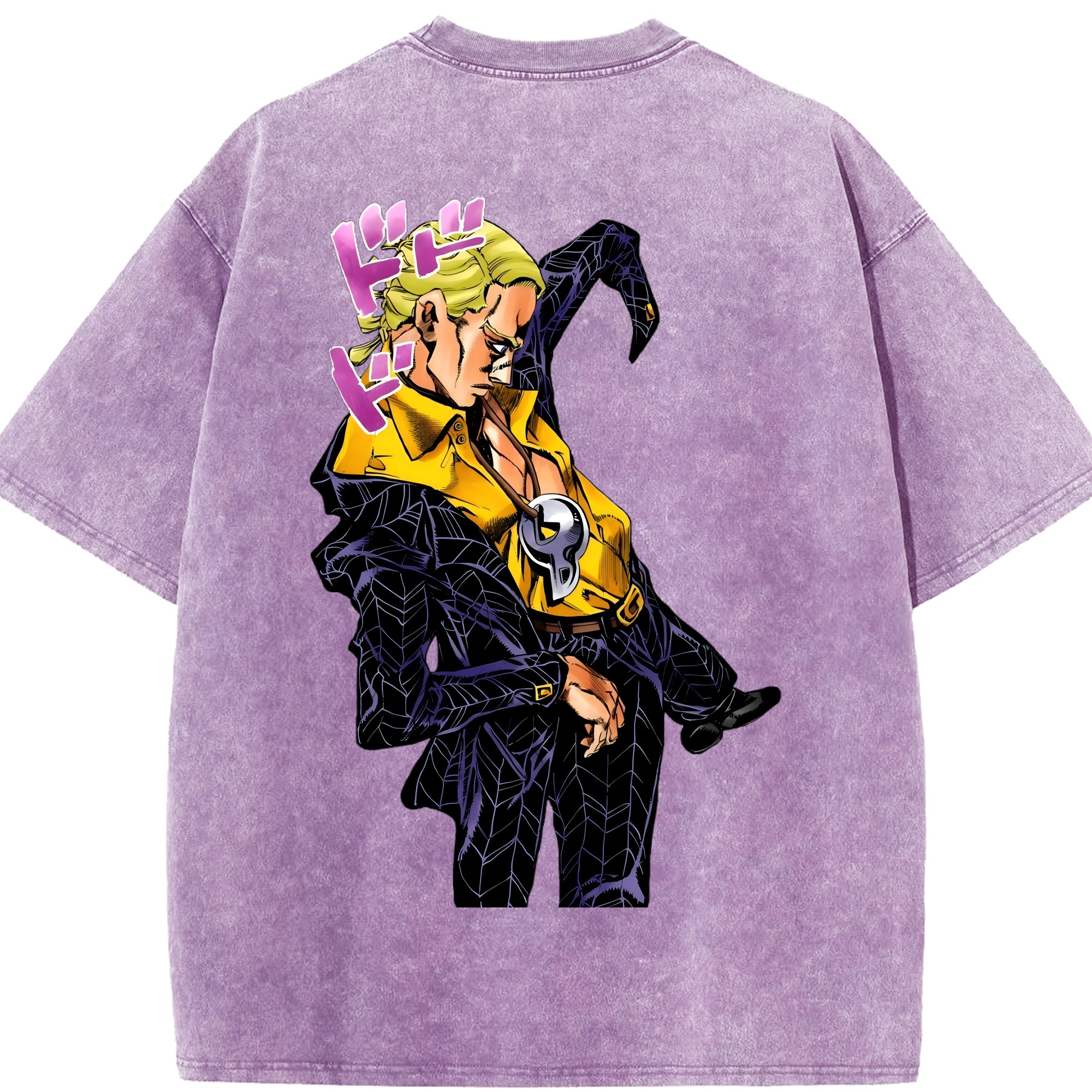 （画像用） ジョジョの奇妙な冒険 プロシュート JoJo's Bizarre Adventure Prosciutto 綿100% ヴィンテージ風 半袖Tシャツ（背面プリント）