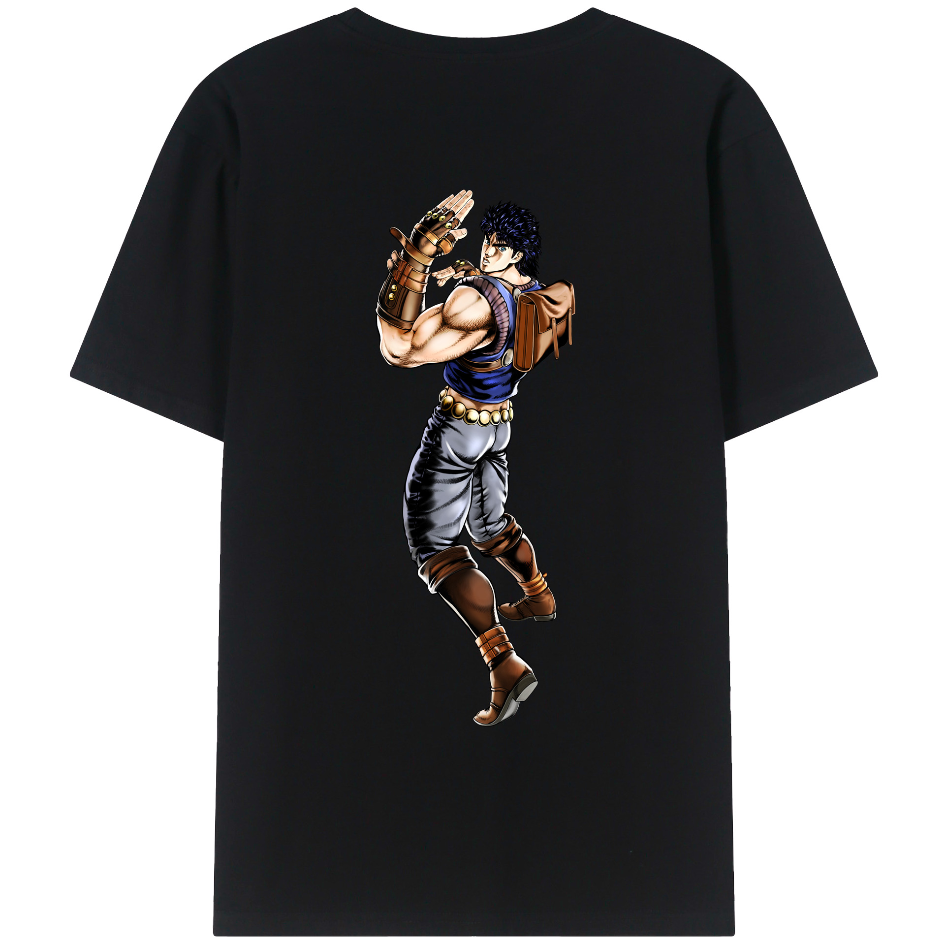 （画像用） ジョジョの奇妙な冒険 /ジョナサン?ジョースター JoJo's Bizarre Adventure Jonathan Joestar 綿100％ メンズ半袖Tシャツ（バックプリント） 通気性