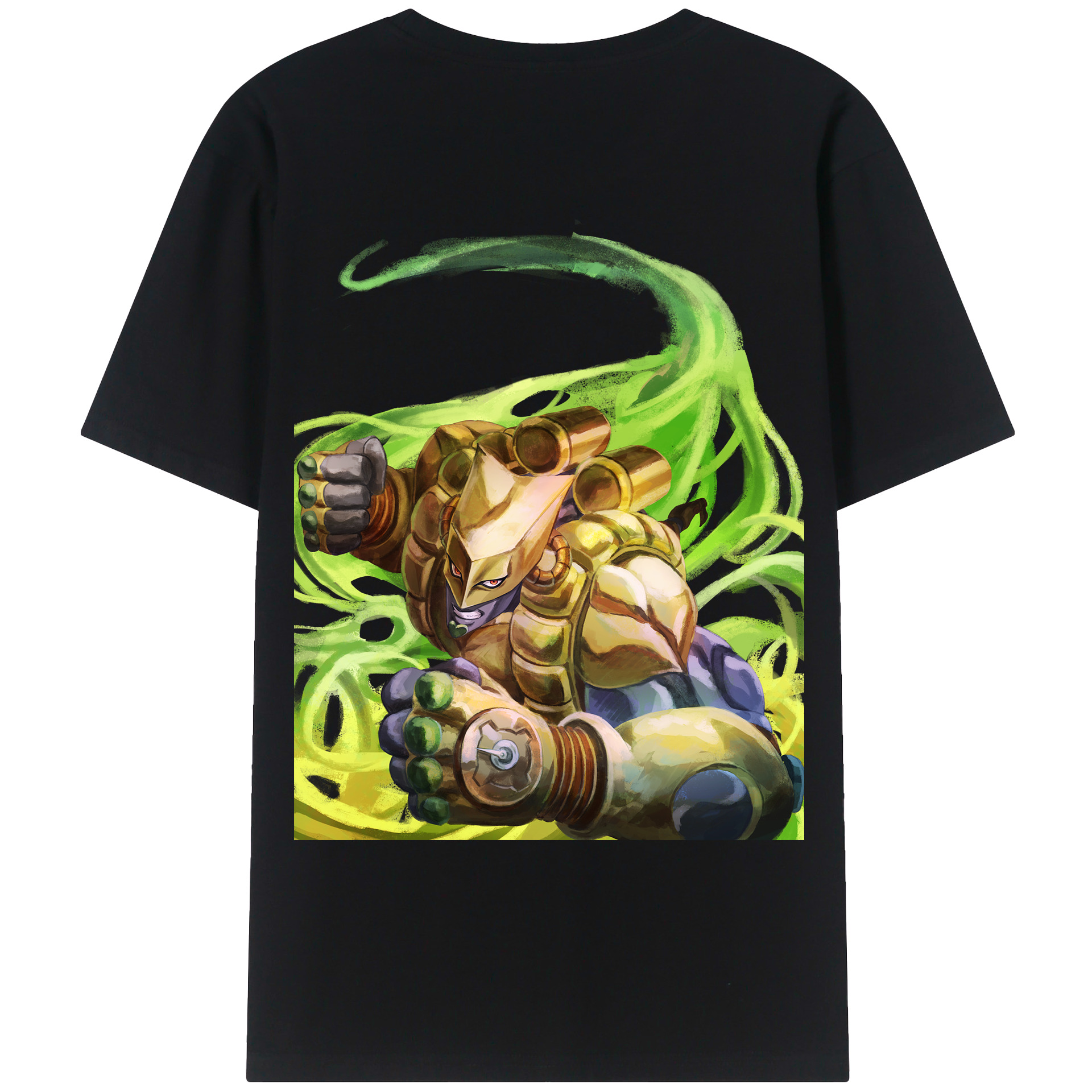 （画像用） ジョジョの奇妙な冒険 ディオ?ブランドー JoJo's Bizarre Adventure Dio Brando 綿100％ メンズ半袖Tシャツ（バックプリント） 通気性