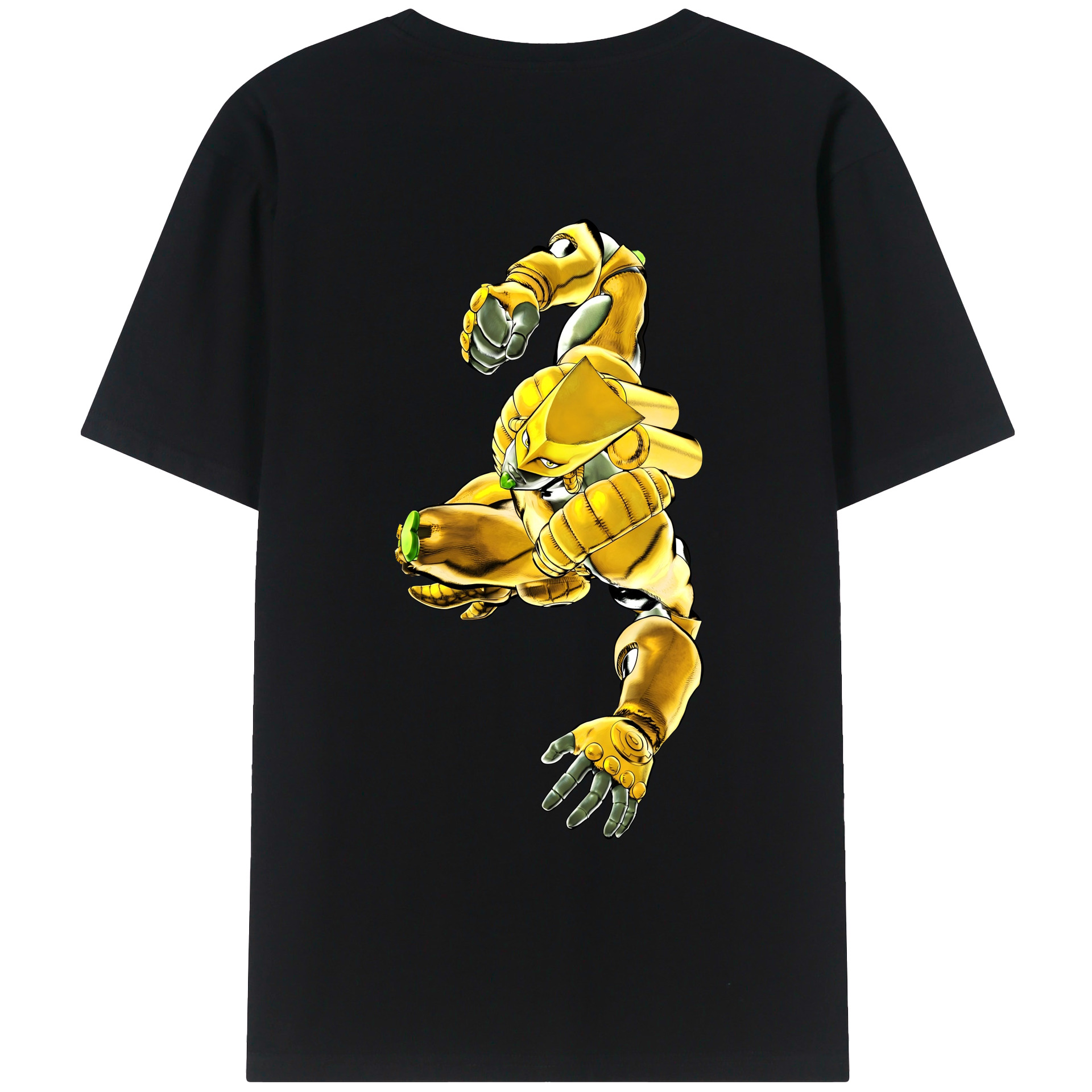 （画像用） ジョジョの奇妙な冒険 ディオ?ブランドー JoJo's Bizarre Adventure Dio Brando 綿100％ メンズ半袖Tシャツ（バックプリント） 通気性