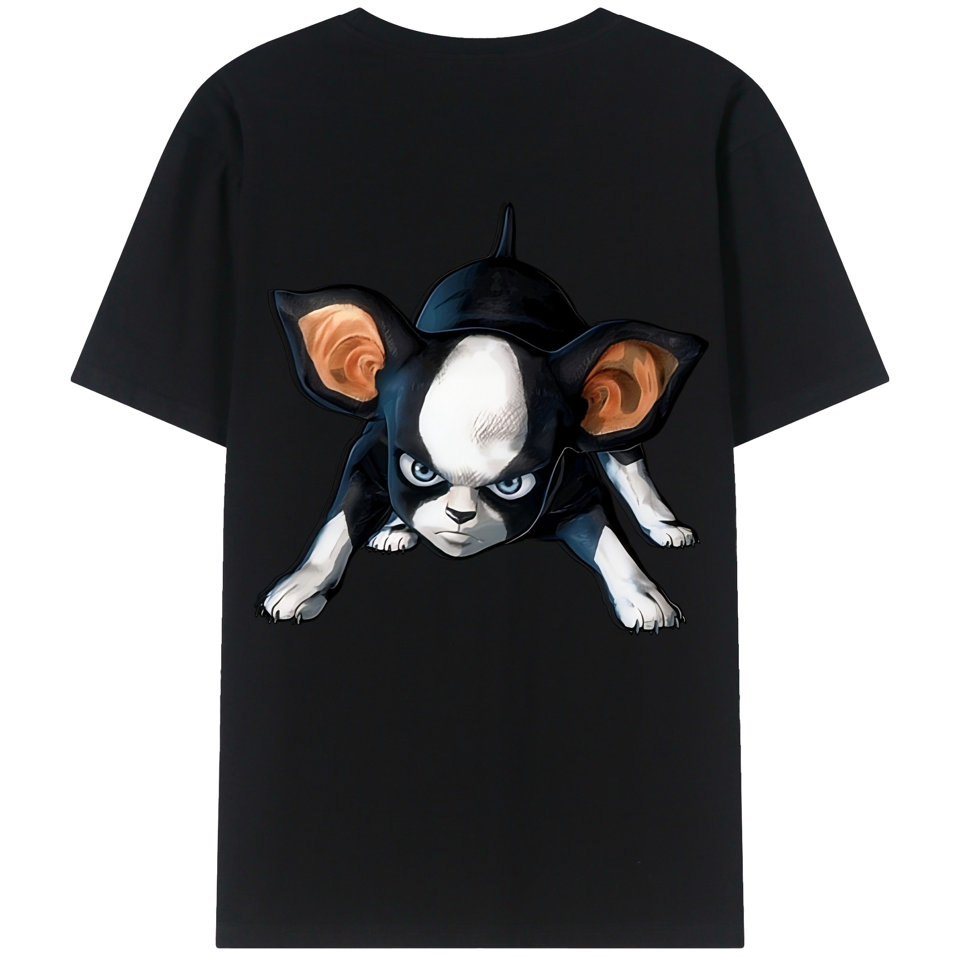 （画像用） ジョジョの奇妙な冒険 イギー JoJo's Bizarre Adventure Iggy 綿100％ メンズ半袖Tシャツ（バックプリント） 通気性
