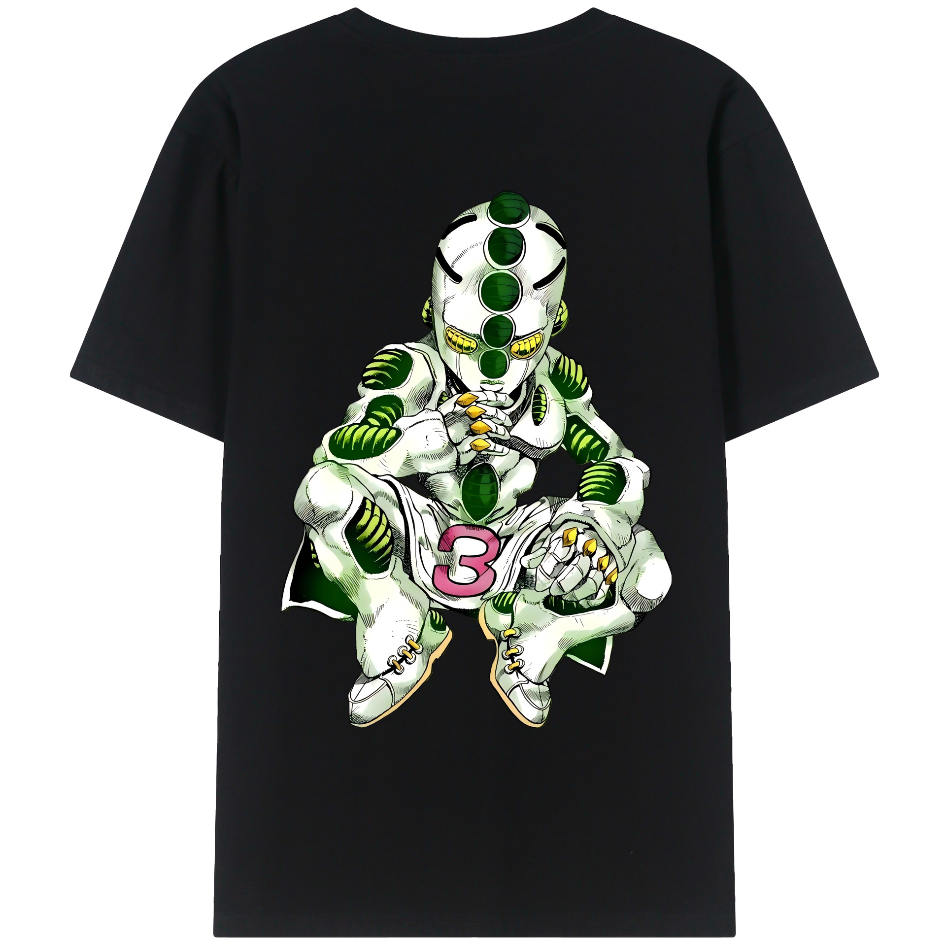 （画像用） ジョジョの奇妙な冒険 広瀨康一 JoJo's Bizarre Adventure Hirose Koichi 綿100％ メンズ半袖Tシャツ（バックプリント） 通気性