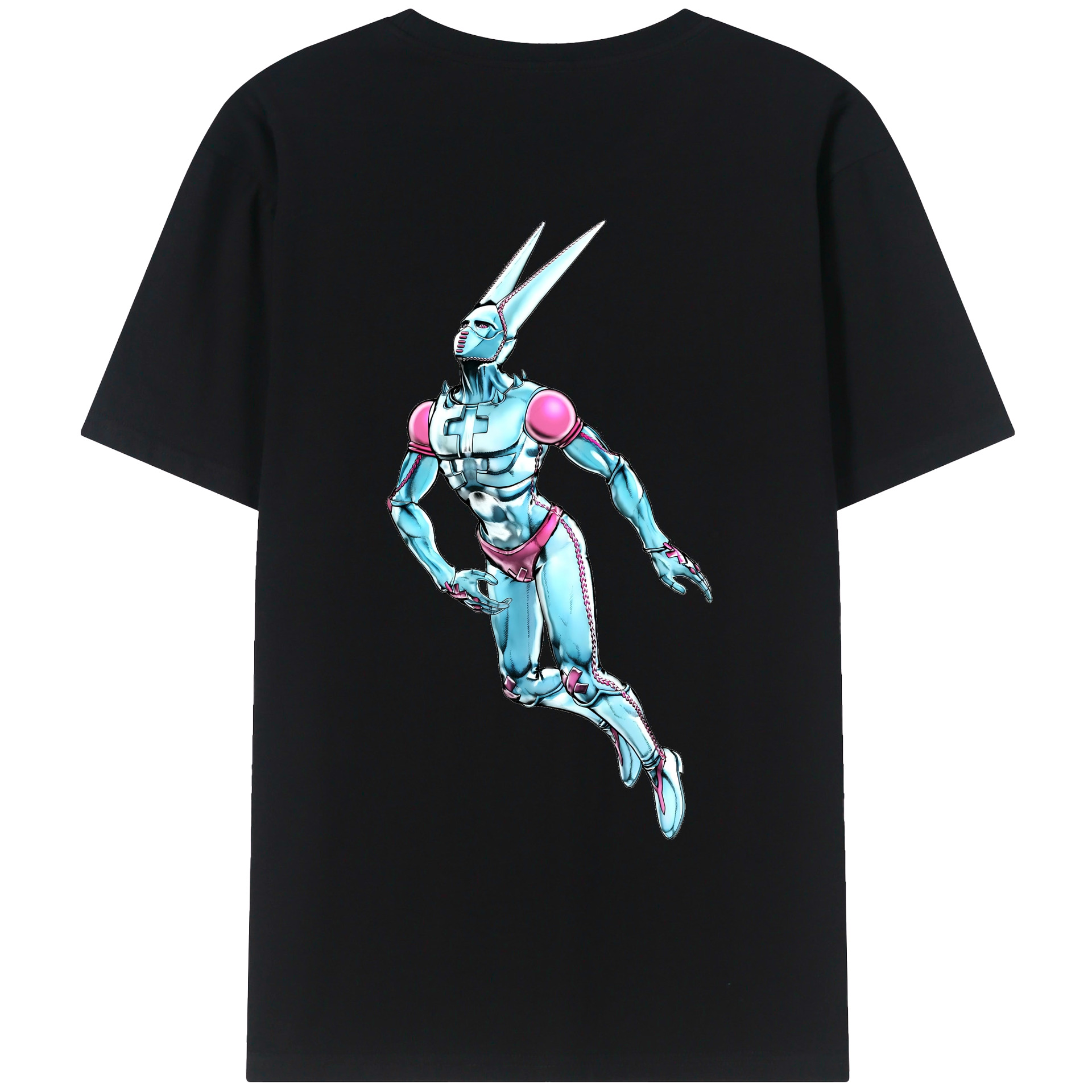 （画像用） ジョジョの奇妙な冒険 JoJo's Bizarre Adventure 綿100％ メンズ半袖Tシャツ（バックプリント） 通気性