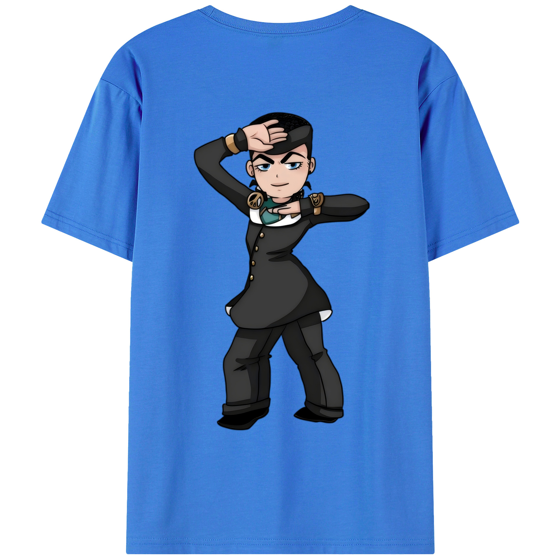 （画像用） ジョジョの奇妙な冒険 ひがしかた じょうすけ JoJo's Bizarre Adventure Higashikata Josuke 綿100％ メンズ半袖Tシャツ（バックプリント） 通気性