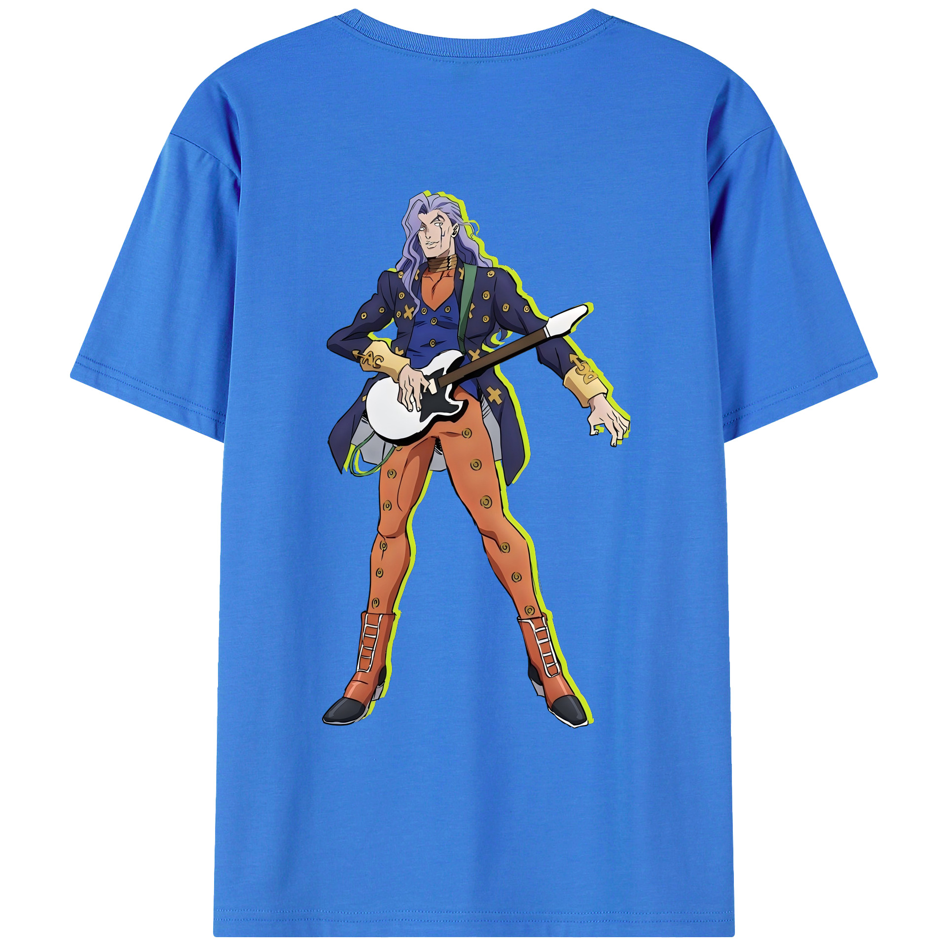 （画像用） ジョジョの奇妙な冒険 おといし あきら JoJo's Bizarre Adventure Akira Otoishi 綿100％ メンズ半袖Tシャツ（バックプリント） 通気性