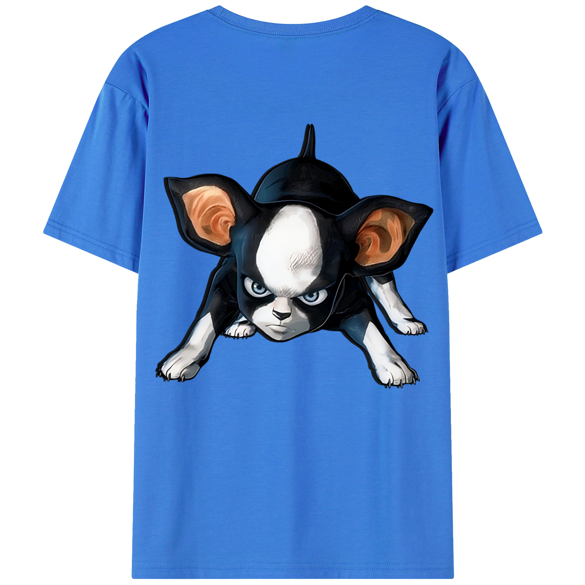 （画像用） ジョジョの奇妙な冒険 イギー JoJo's Bizarre Adventure Iggy 綿100％ メンズ半袖Tシャツ（バックプリント） 通気性