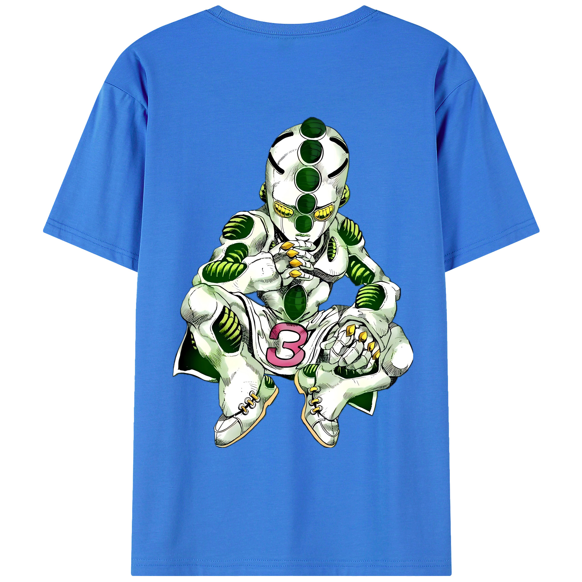 （画像用） ジョジョの奇妙な冒険 広瀨康一 JoJo's Bizarre Adventure Hirose Koichi 綿100％ メンズ半袖Tシャツ（バックプリント） 通気性
