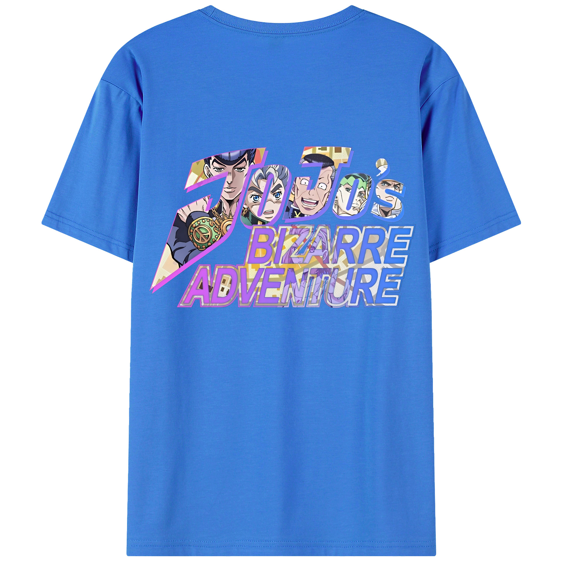 （画像用） ジョジョの奇妙な冒険 JoJo's Bizarre Adventure 綿100％ メンズ半袖Tシャツ（バックプリント） 通気性