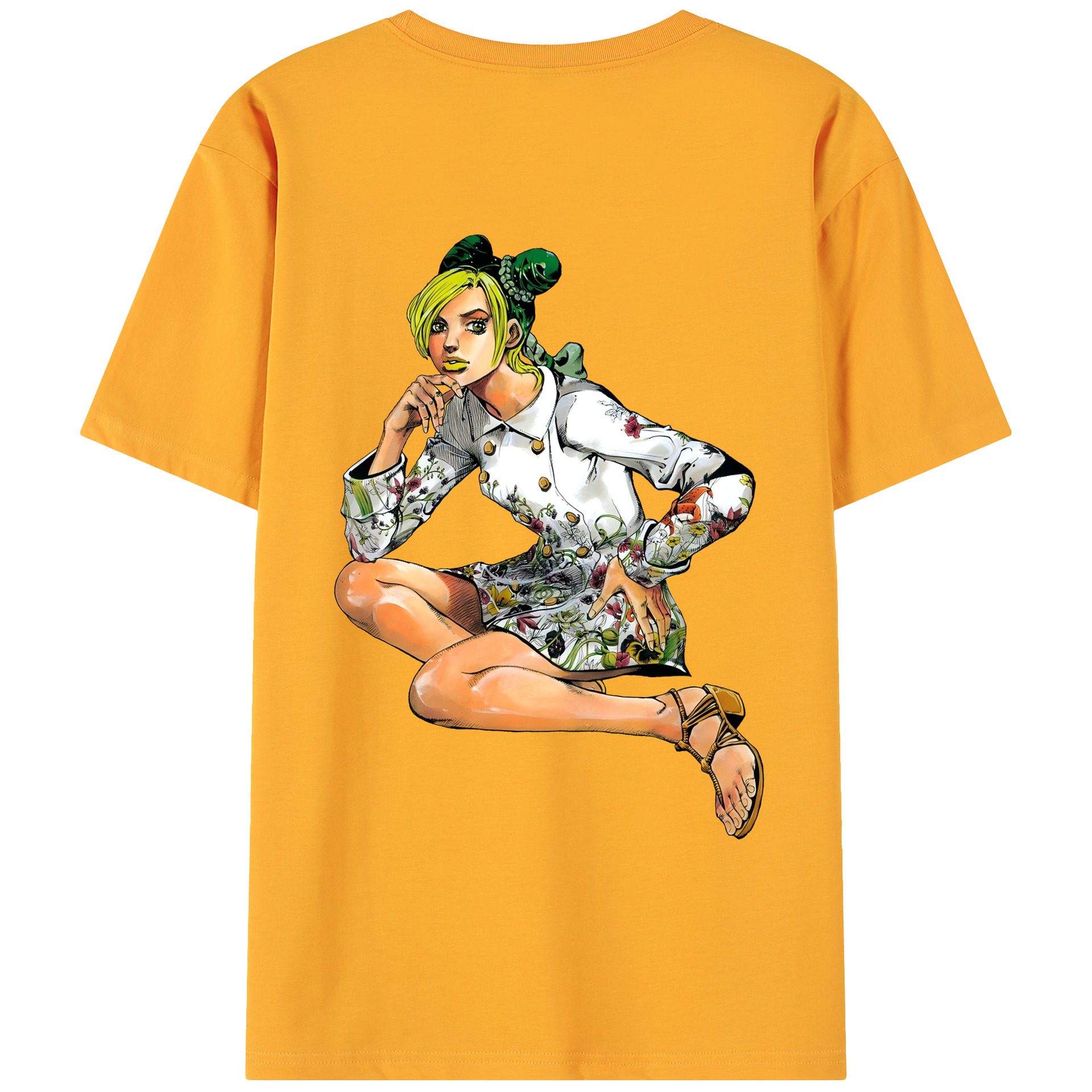 （画像用） "ジョジョの奇妙な冒険 くうじょう ジョリーン JoJo's Bizarre Adventure Jolyne Cujoh " 綿100％ メンズ半袖Tシャツ（バックプリント） 通気性