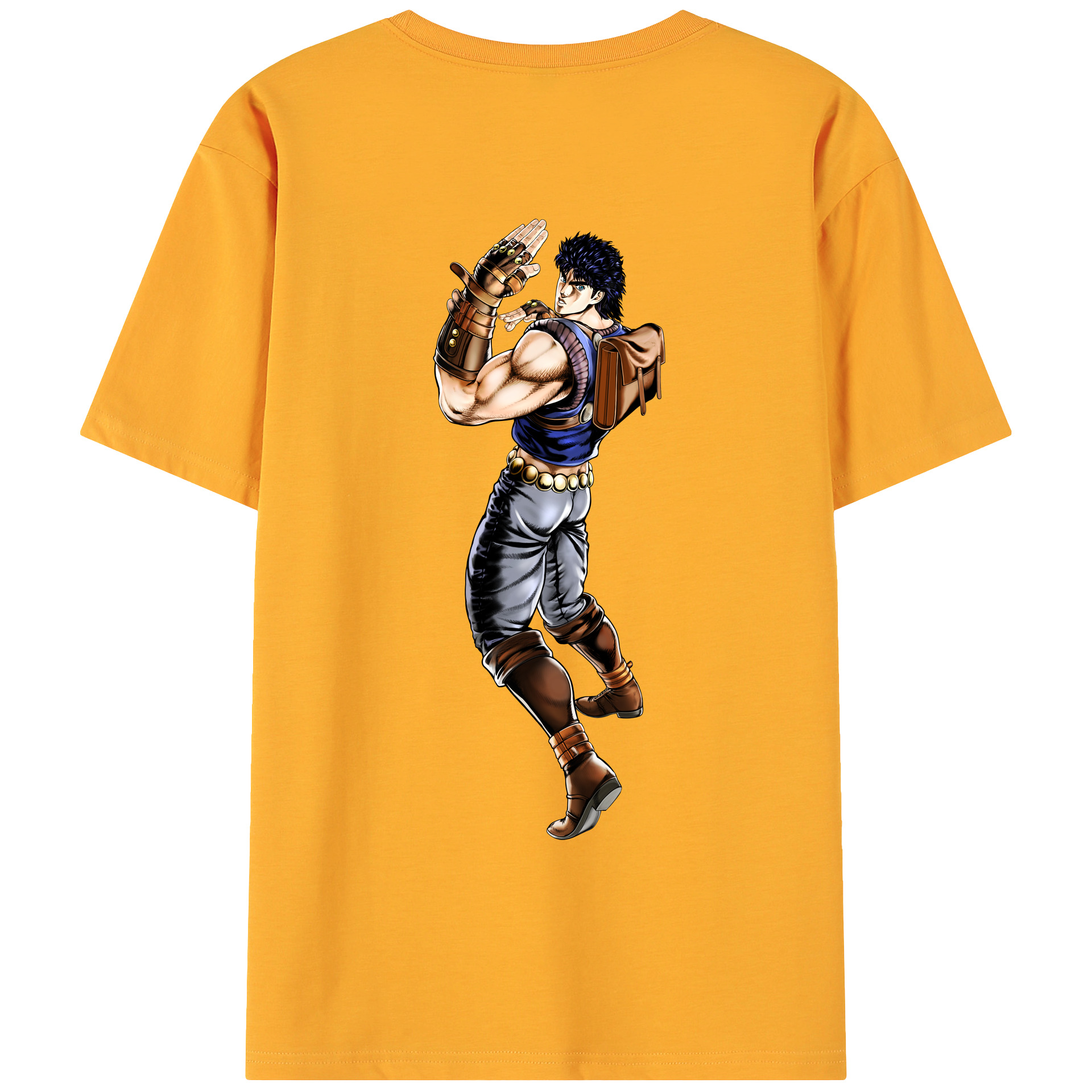 （画像用） ジョジョの奇妙な冒険 /ジョナサン?ジョースター JoJo's Bizarre Adventure Jonathan Joestar 綿100％ メンズ半袖Tシャツ（バックプリント） 通気性