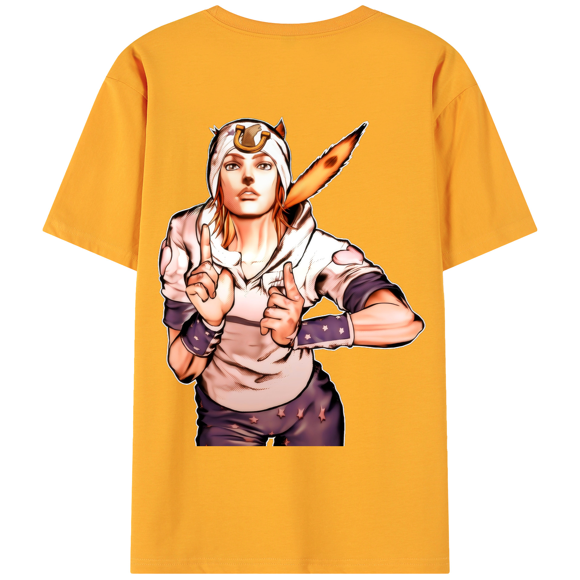 （画像用） ジョジョの奇妙な冒険 ジョナサン?ジョースター JoJo's Bizarre Adventure Jonathan Joestar 綿100％ メンズ半袖Tシャツ（バックプリント） 通気性