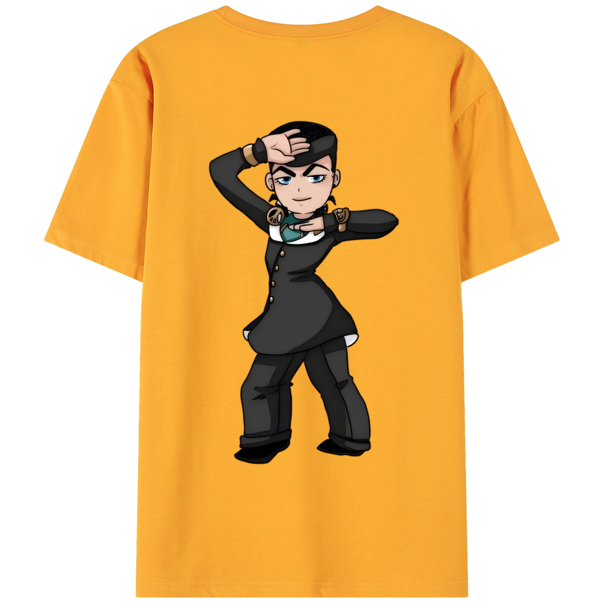 （画像用） ジョジョの奇妙な冒険 ひがしかた じょうすけ JoJo's Bizarre Adventure Higashikata Josuke 綿100％ メンズ半袖Tシャツ（バックプリント） 通気性