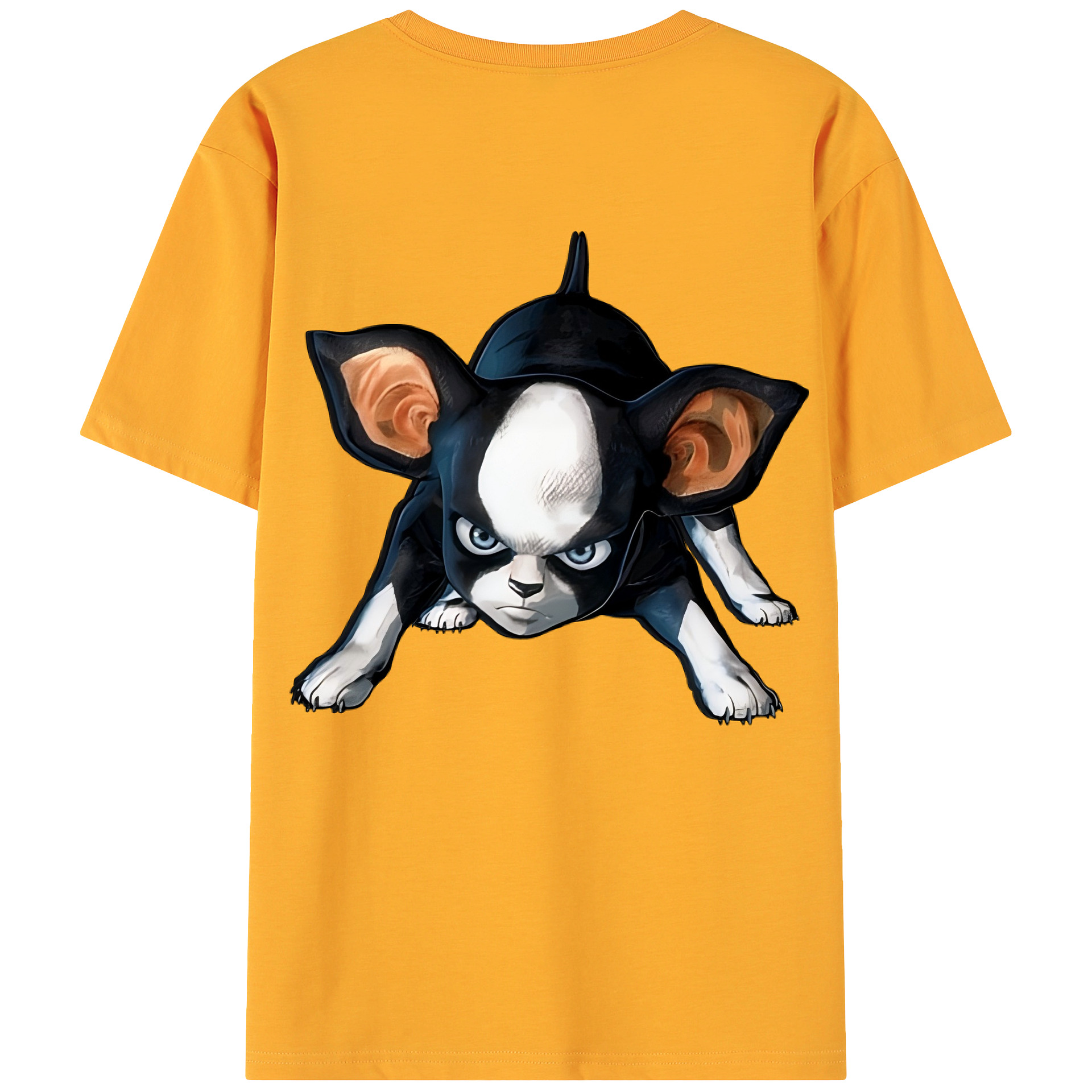 （画像用） ジョジョの奇妙な冒険 イギー JoJo's Bizarre Adventure Iggy 綿100％ メンズ半袖Tシャツ（バックプリント） 通気性