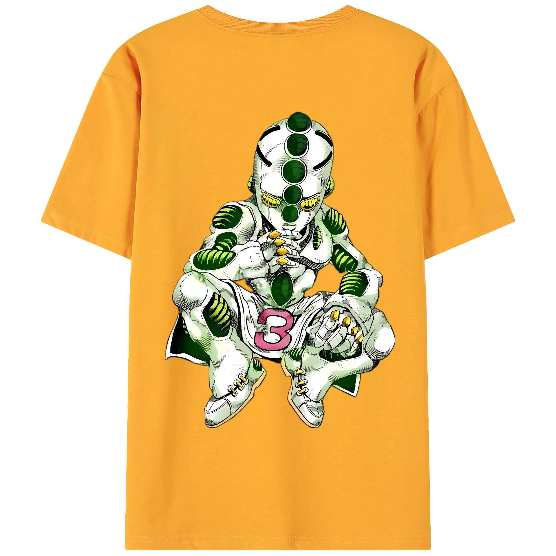 （画像用） ジョジョの奇妙な冒険 広瀨康一 JoJo's Bizarre Adventure Hirose Koichi 綿100％ メンズ半袖Tシャツ（バックプリント） 通気性