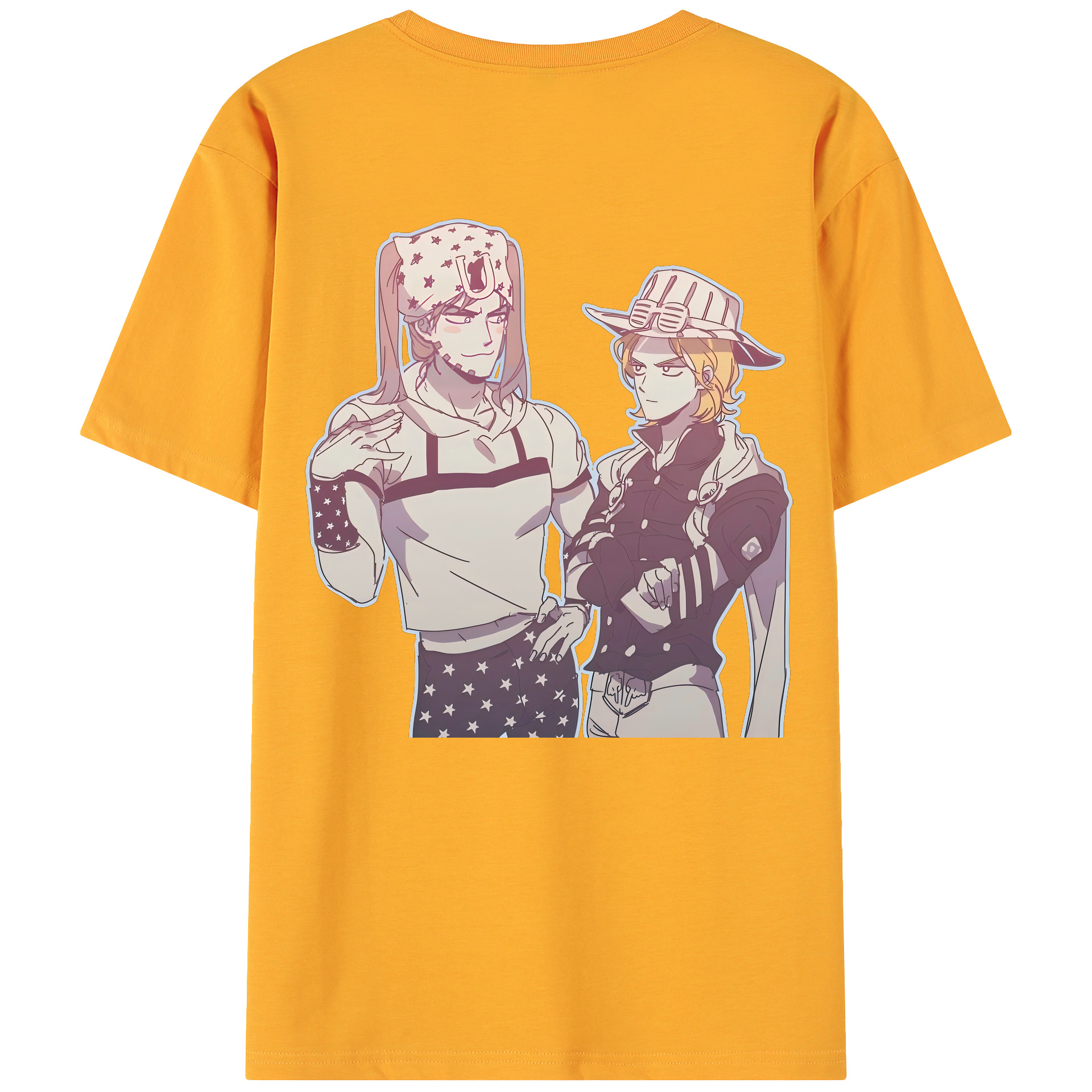 （画像用） ジョジョの奇妙な冒険 JoJo's Bizarre Adventure 綿100％ メンズ半袖Tシャツ（バックプリント） 通気性