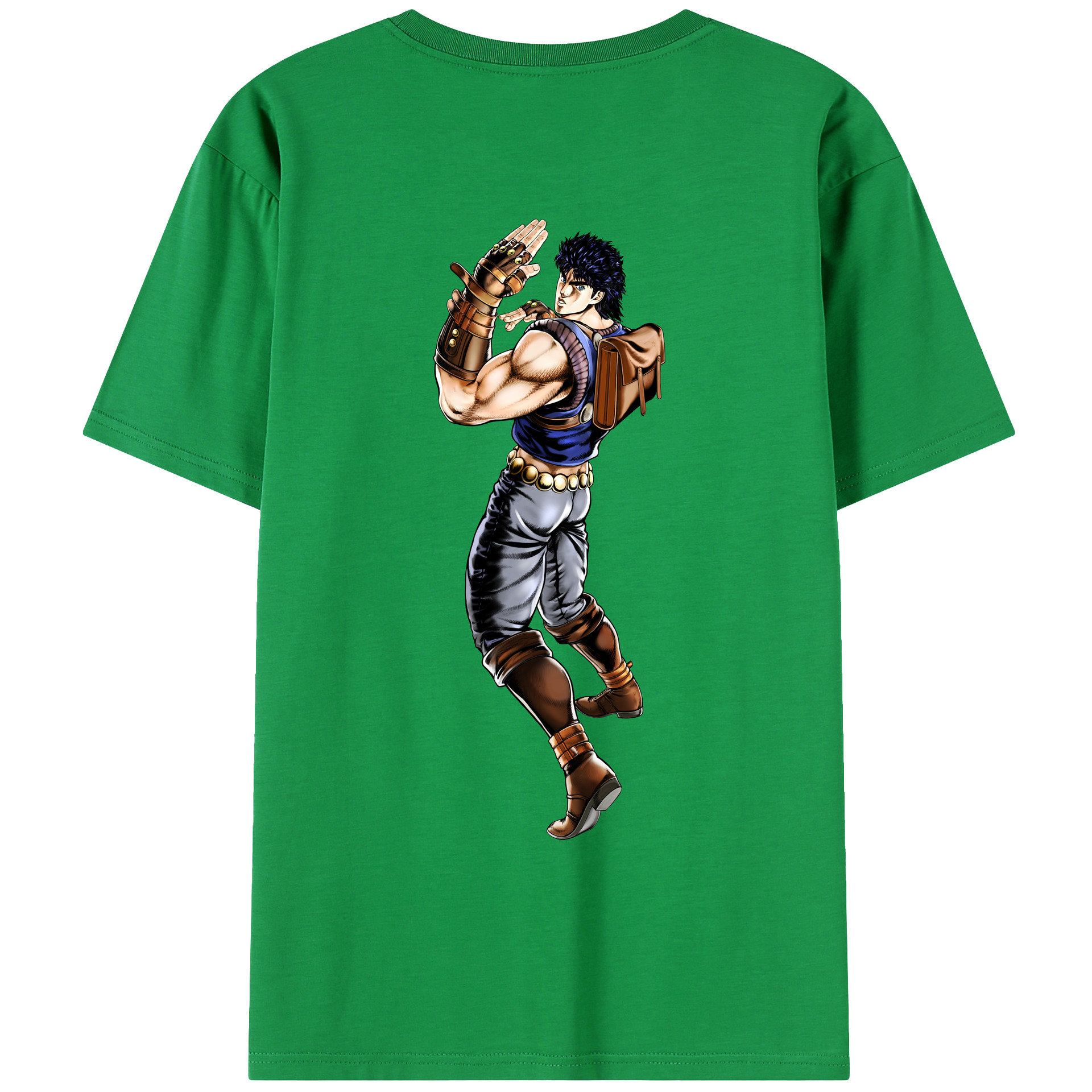 （画像用） ジョジョの奇妙な冒険 /ジョナサン?ジョースター JoJo's Bizarre Adventure Jonathan Joestar 綿100％ メンズ半袖Tシャツ（バックプリント） 通気性