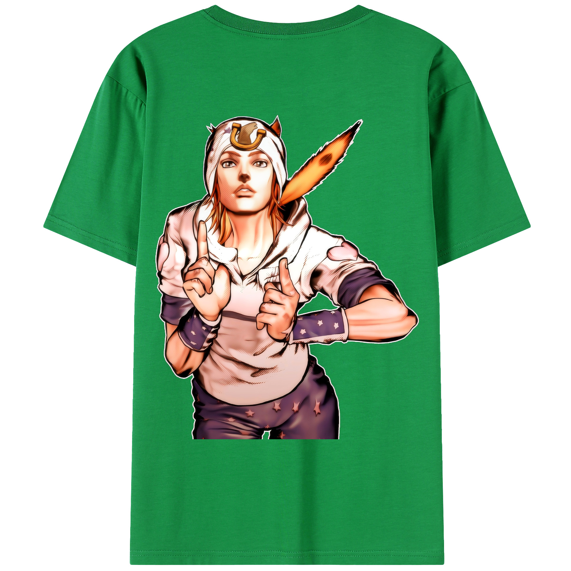 （画像用） ジョジョの奇妙な冒険 ジョナサン?ジョースター JoJo's Bizarre Adventure Jonathan Joestar 綿100％ メンズ半袖Tシャツ（バックプリント） 通気性