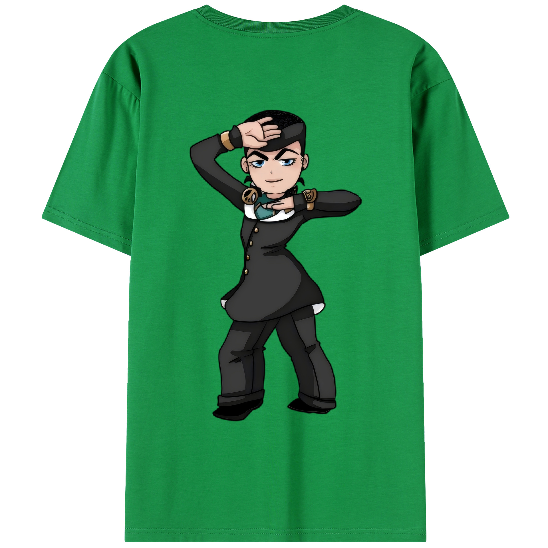 （画像用） ジョジョの奇妙な冒険 ひがしかた じょうすけ JoJo's Bizarre Adventure Higashikata Josuke 綿100％ メンズ半袖Tシャツ（バックプリント） 通気性