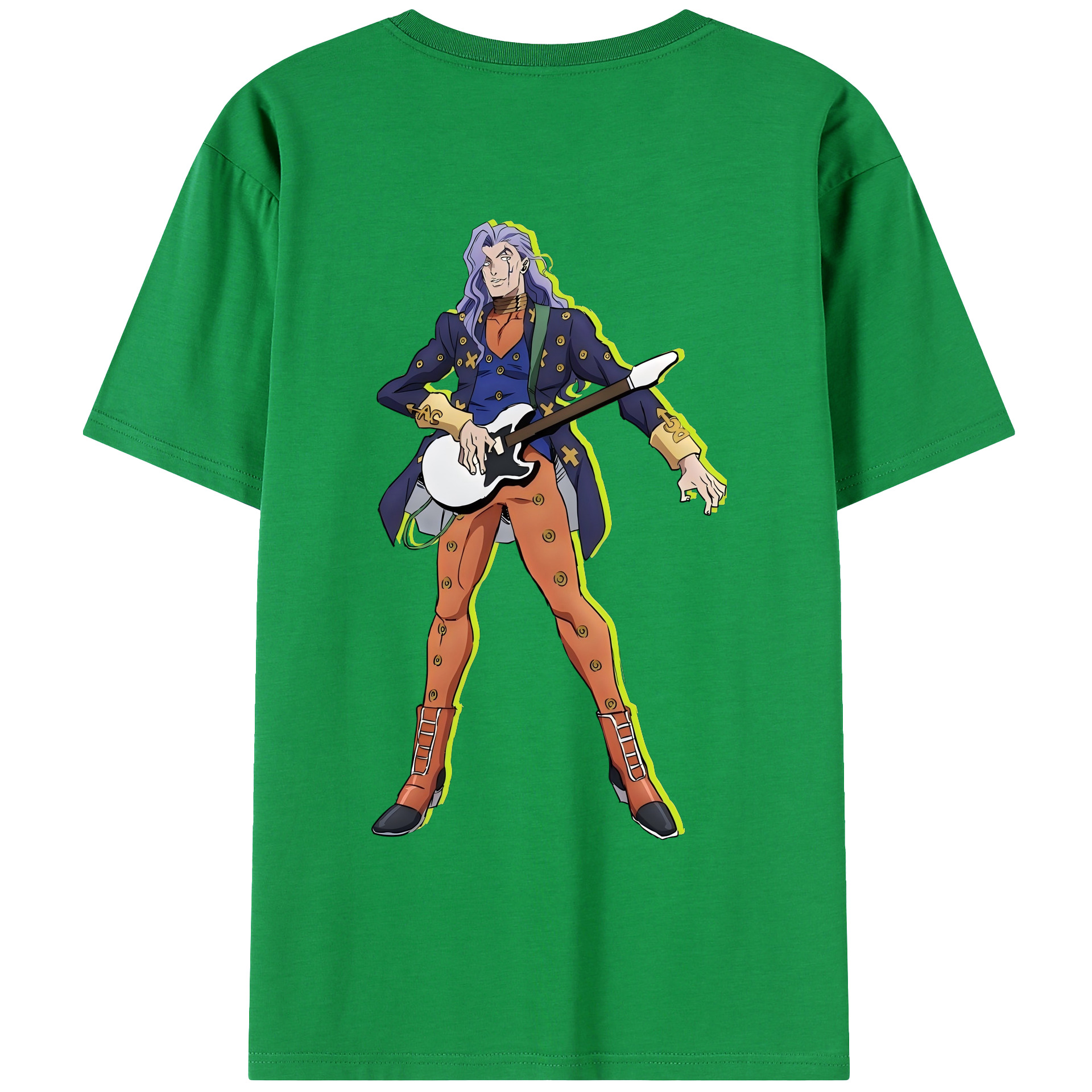 （画像用） ジョジョの奇妙な冒険 おといし あきら JoJo's Bizarre Adventure Akira Otoishi 綿100％ メンズ半袖Tシャツ（バックプリント） 通気性