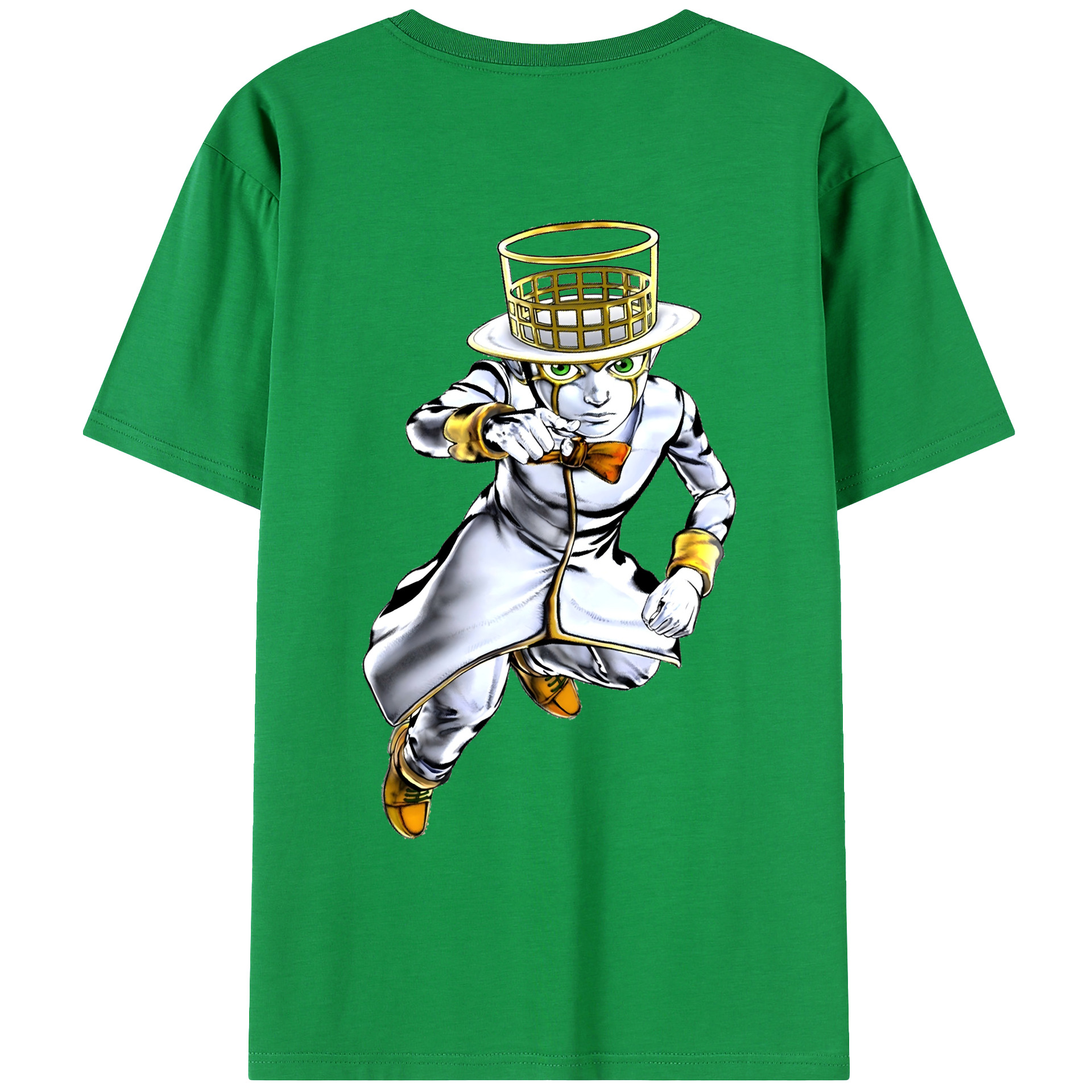 （画像用） ジョジョの奇妙な冒険 岸辺 露伴（きしべ ろはん） JoJo's Bizarre Adventure Rohan Kishibe 綿100％ メンズ半袖Tシャツ（バックプリント） 通気性