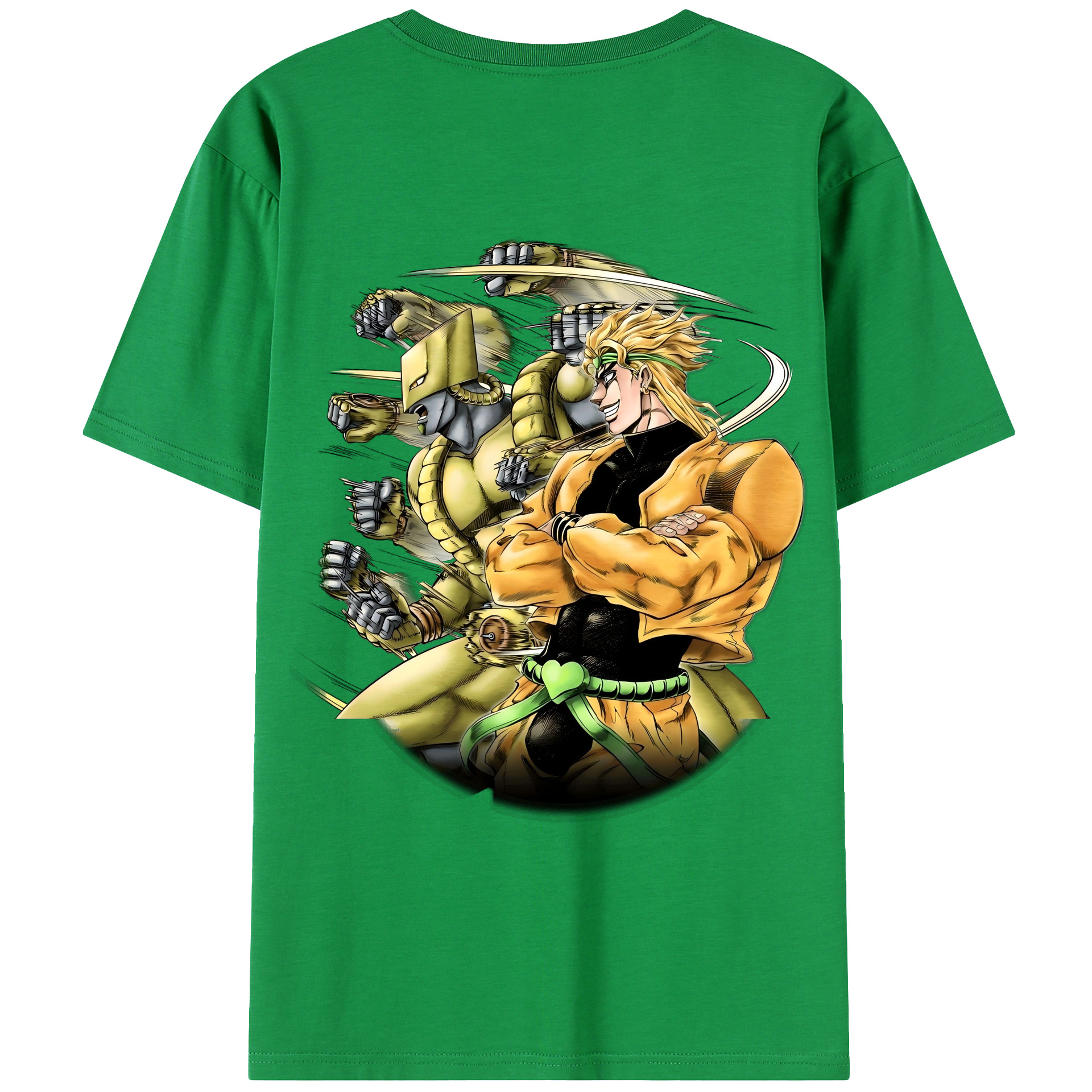 （画像用） ジョジョの奇妙な冒険 ディオ?ブランドー JoJo's Bizarre Adventure Dio Brando 綿100％ メンズ半袖Tシャツ（バックプリント） 通気性