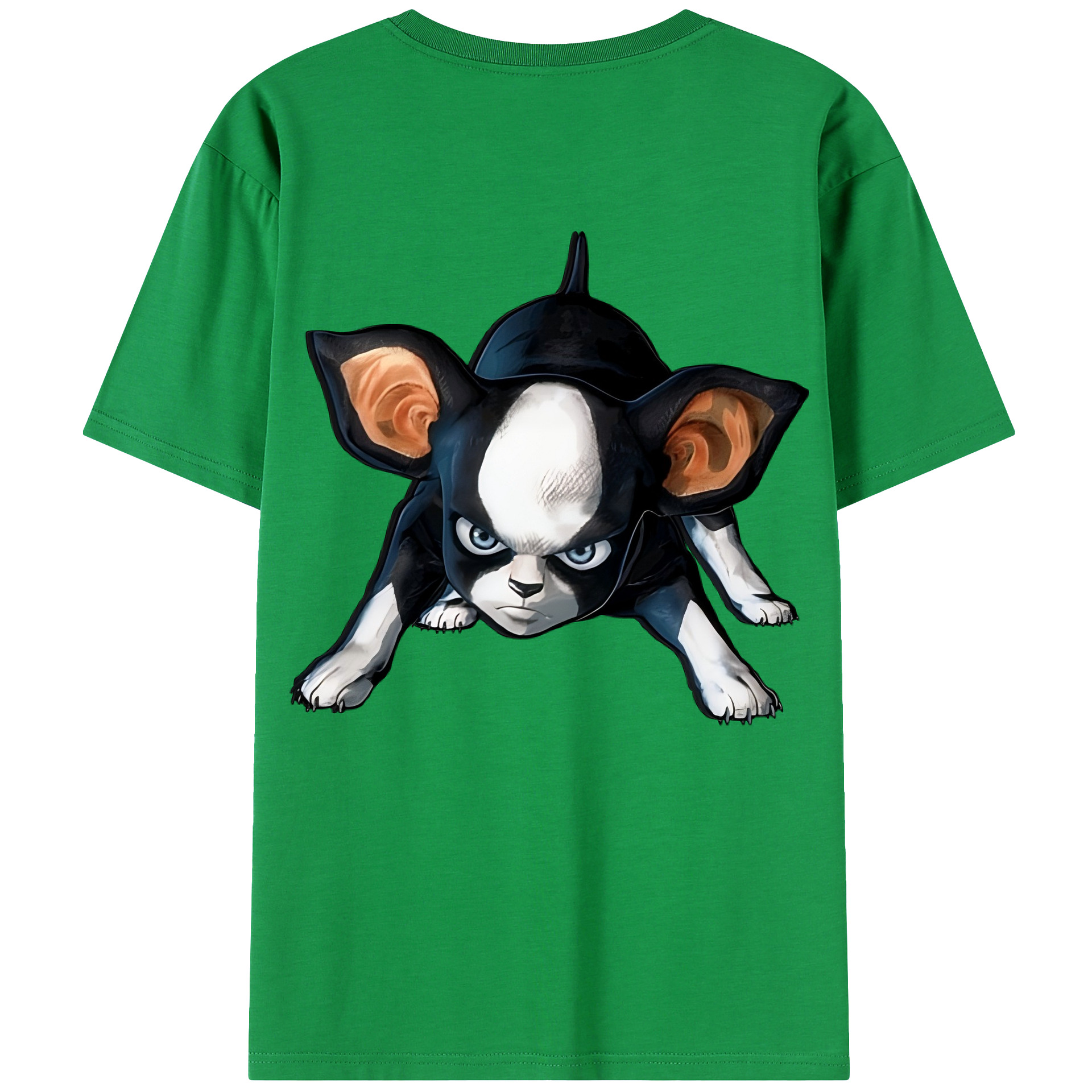 （画像用） ジョジョの奇妙な冒険 イギー JoJo's Bizarre Adventure Iggy 綿100％ メンズ半袖Tシャツ（バックプリント） 通気性