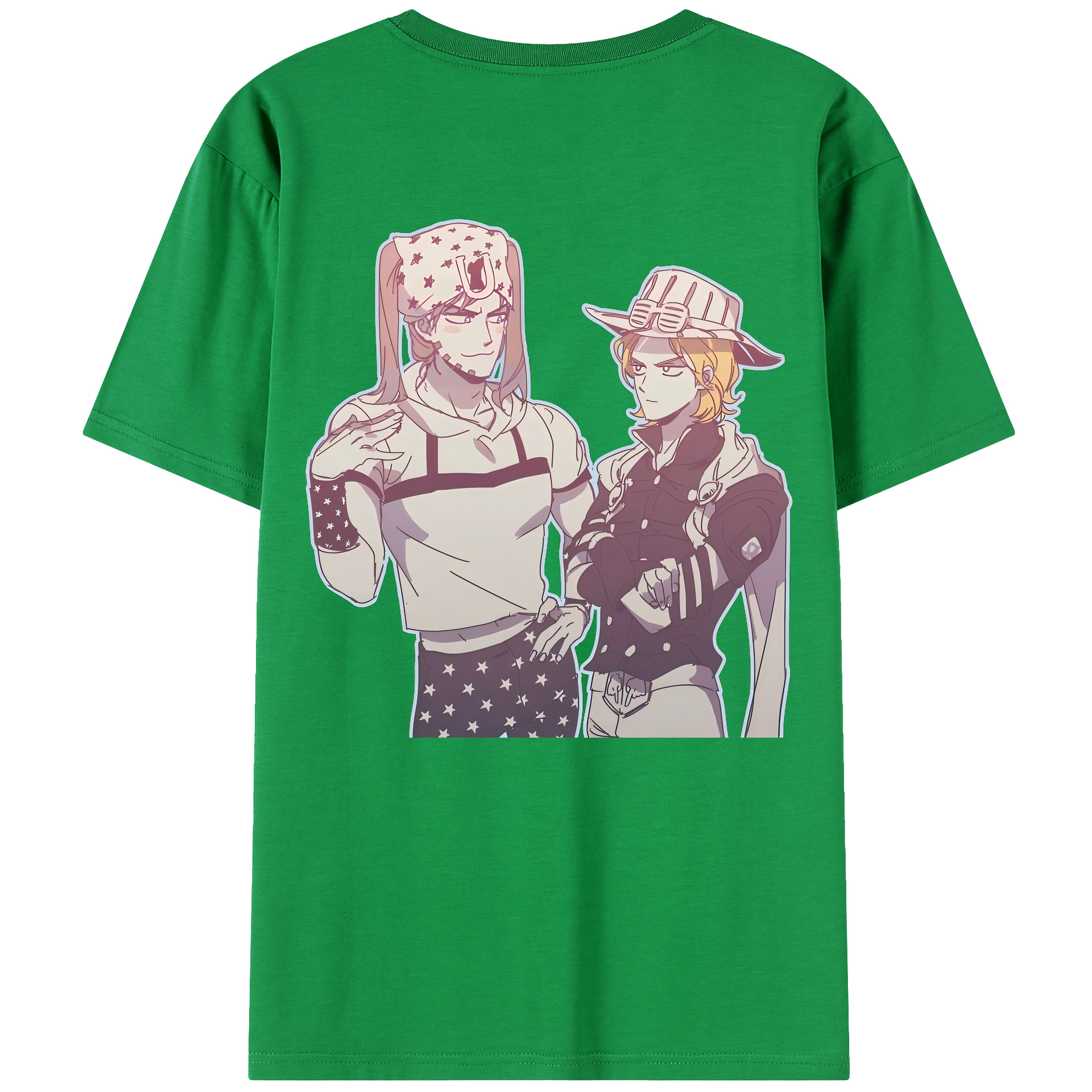 （画像用） ジョジョの奇妙な冒険 JoJo's Bizarre Adventure 綿100％ メンズ半袖Tシャツ（バックプリント） 通気性