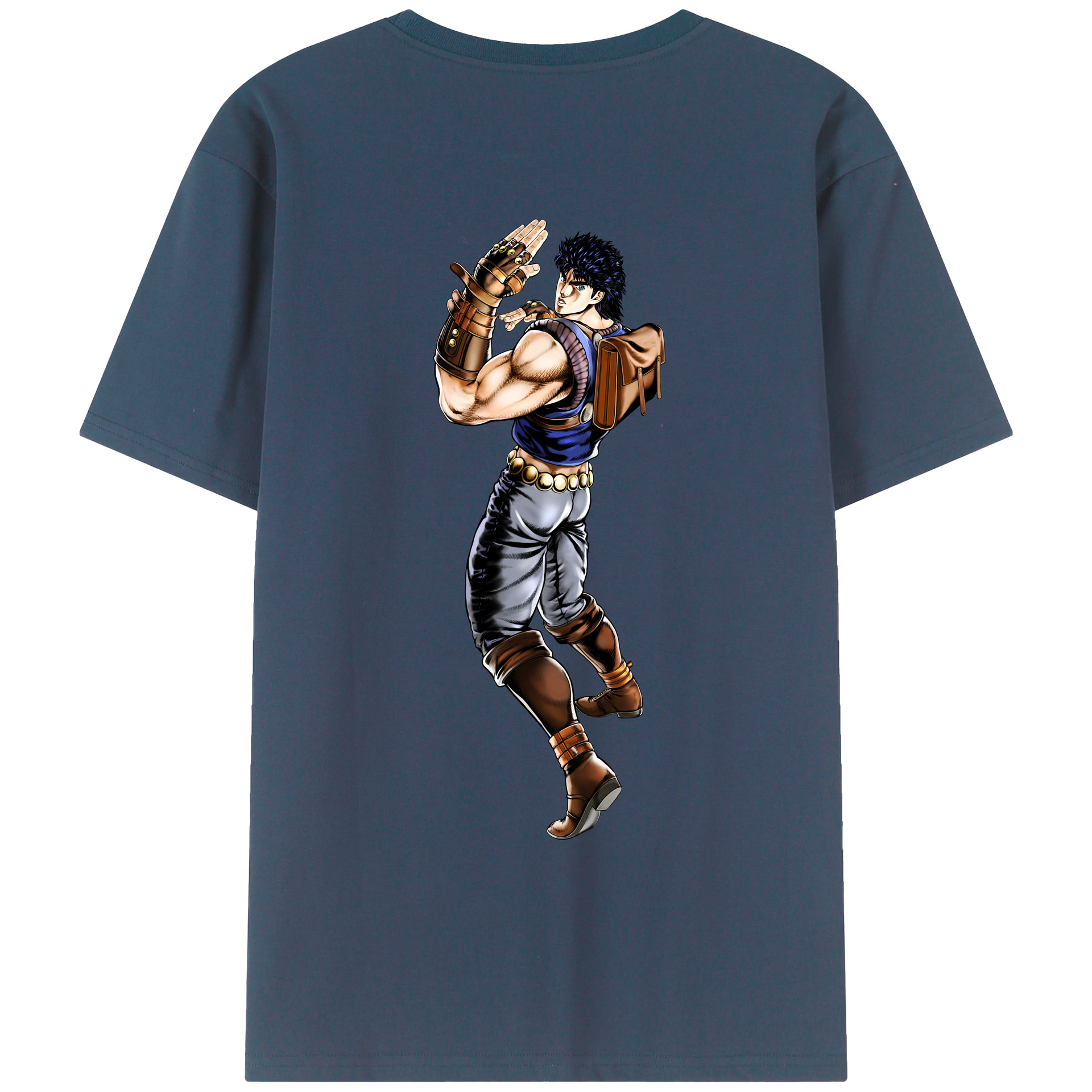 （画像用） ジョジョの奇妙な冒険 /ジョナサン?ジョースター JoJo's Bizarre Adventure Jonathan Joestar 綿100％ メンズ半袖Tシャツ（バックプリント） 通気性