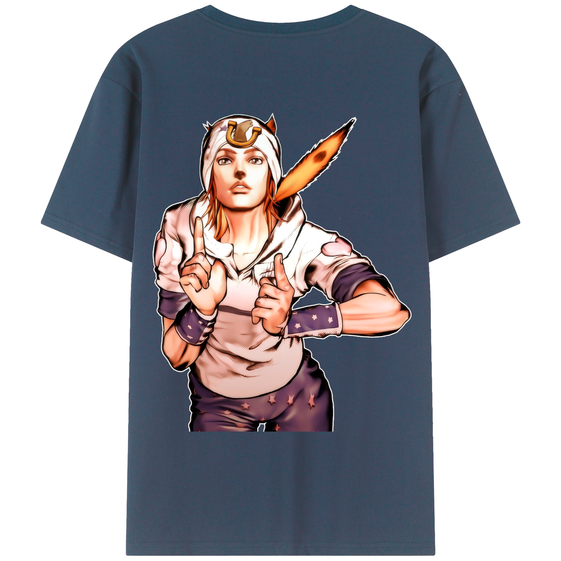 （画像用） ジョジョの奇妙な冒険 ジョナサン?ジョースター JoJo's Bizarre Adventure Jonathan Joestar 綿100％ メンズ半袖Tシャツ（バックプリント） 通気性