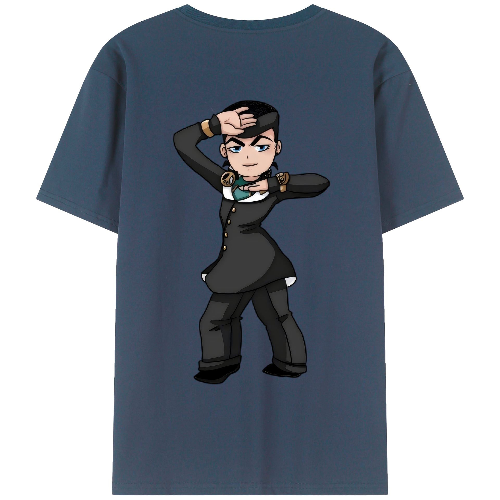 （画像用） ジョジョの奇妙な冒険 ひがしかた じょうすけ JoJo's Bizarre Adventure Higashikata Josuke 綿100％ メンズ半袖Tシャツ（バックプリント） 通気性