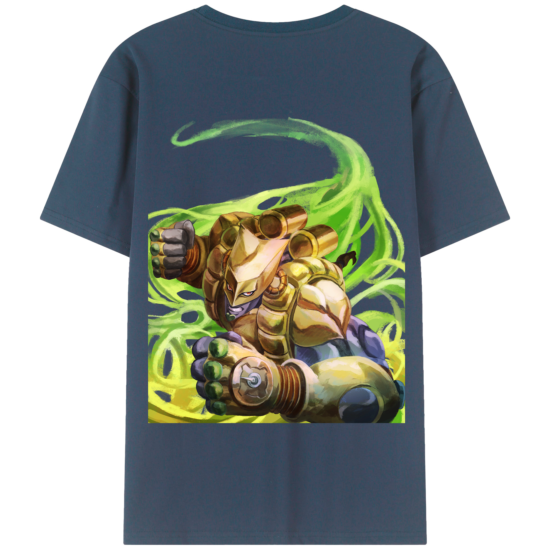 （画像用） ジョジョの奇妙な冒険 ディオ?ブランドー JoJo's Bizarre Adventure Dio Brando 綿100％ メンズ半袖Tシャツ（バックプリント） 通気性