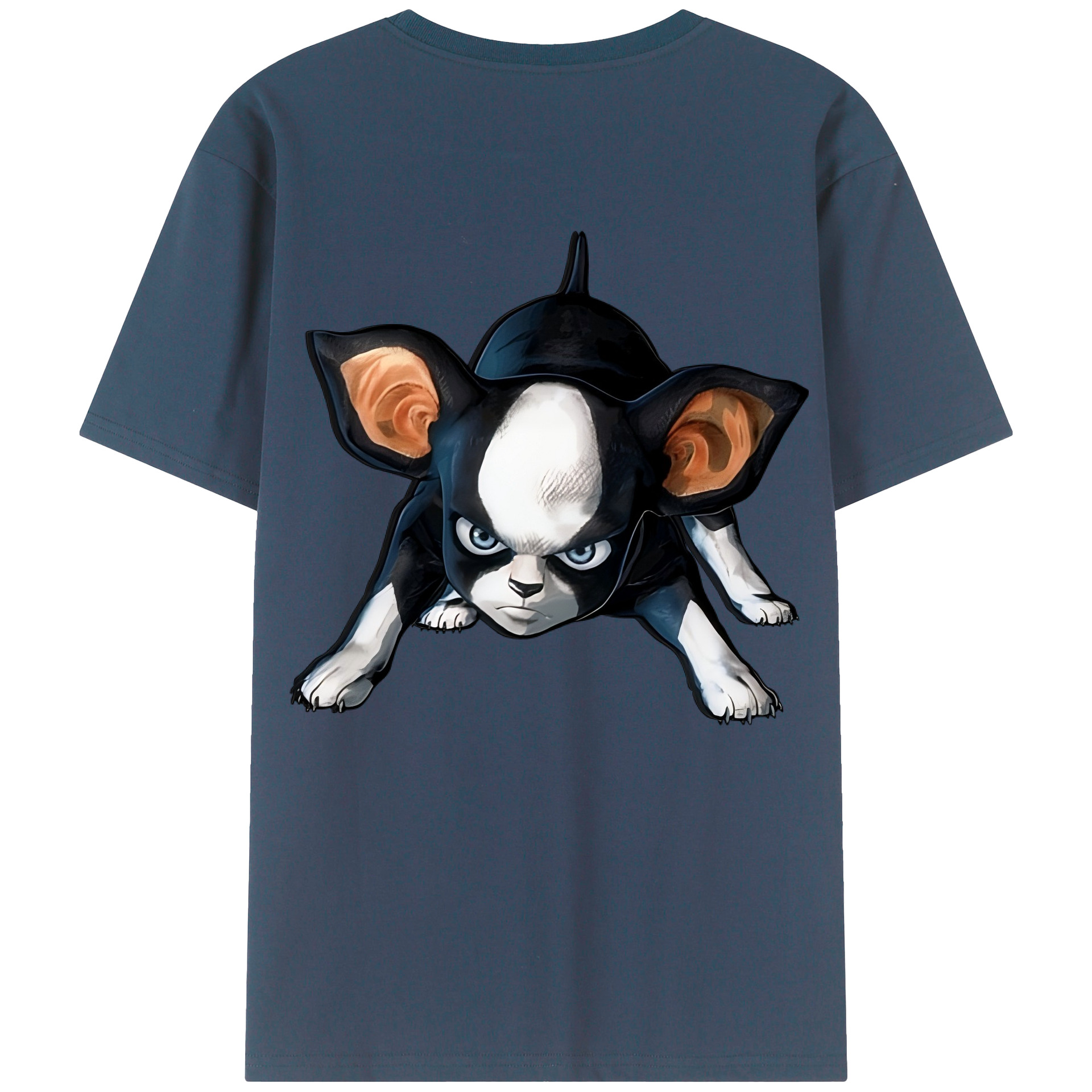 （画像用） ジョジョの奇妙な冒険 イギー JoJo's Bizarre Adventure Iggy 綿100％ メンズ半袖Tシャツ（バックプリント） 通気性