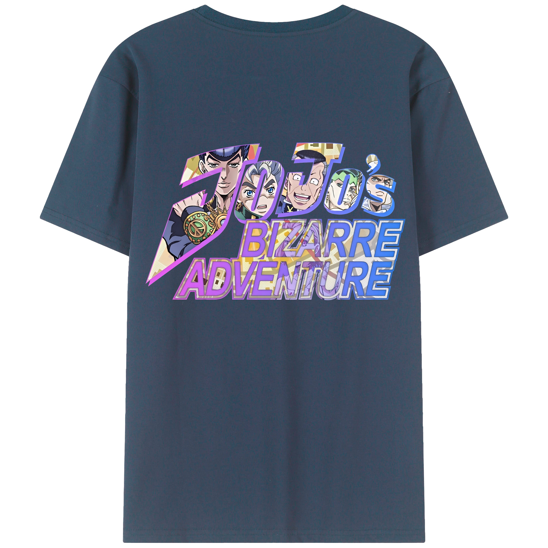 （画像用） ジョジョの奇妙な冒険 JoJo's Bizarre Adventure 綿100％ メンズ半袖Tシャツ（バックプリント） 通気性