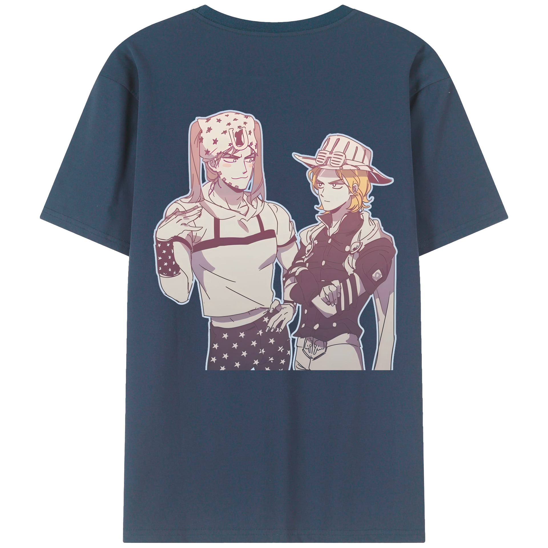 （画像用） ジョジョの奇妙な冒険 JoJo's Bizarre Adventure 綿100％ メンズ半袖Tシャツ（バックプリント） 通気性