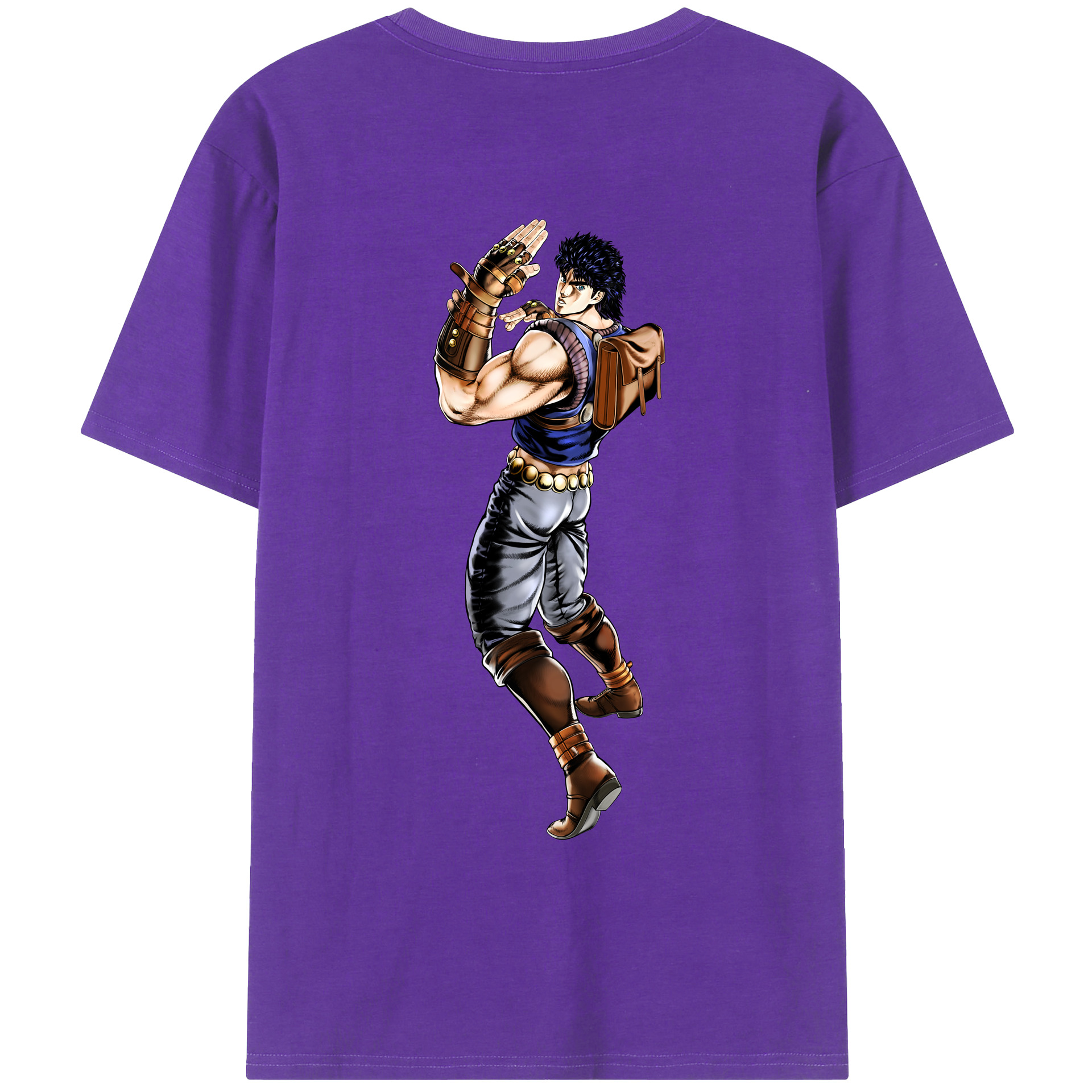 （画像用） ジョジョの奇妙な冒険 /ジョナサン?ジョースター JoJo's Bizarre Adventure Jonathan Joestar 綿100％ メンズ半袖Tシャツ（バックプリント） 通気性