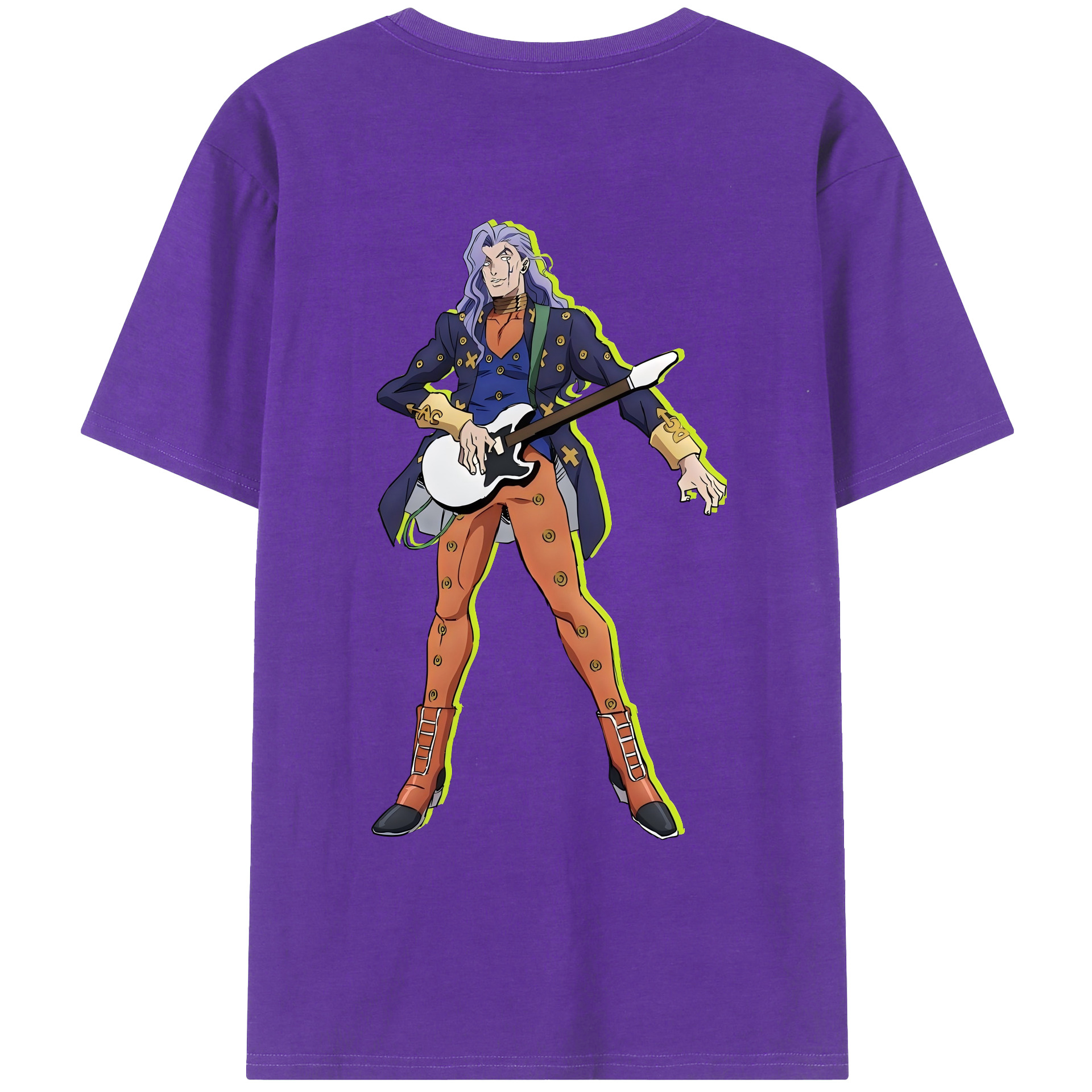 （画像用） ジョジョの奇妙な冒険 おといし あきら JoJo's Bizarre Adventure Akira Otoishi 綿100％ メンズ半袖Tシャツ（バックプリント） 通気性