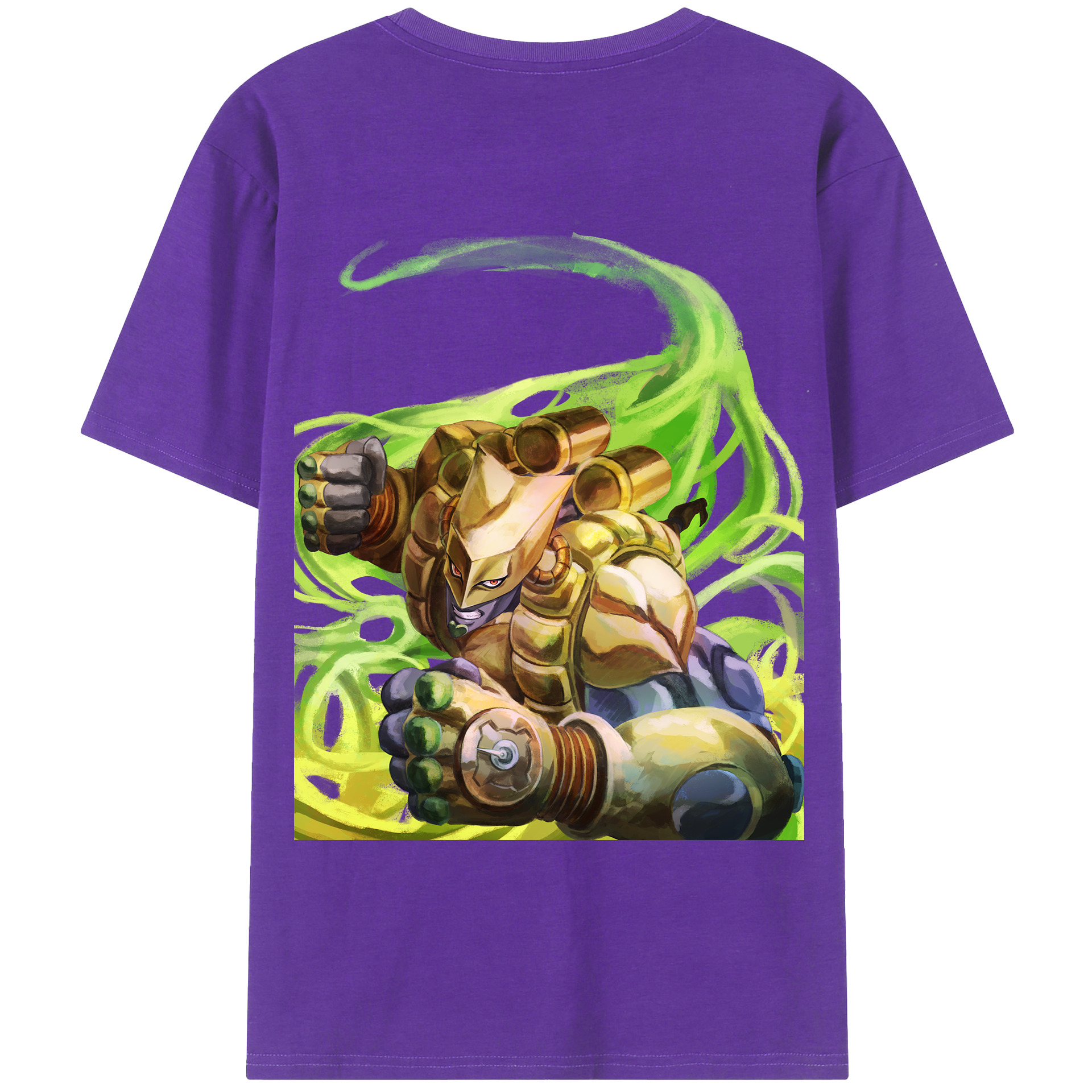 （画像用） ジョジョの奇妙な冒険 ディオ?ブランドー JoJo's Bizarre Adventure Dio Brando 綿100％ メンズ半袖Tシャツ（バックプリント） 通気性