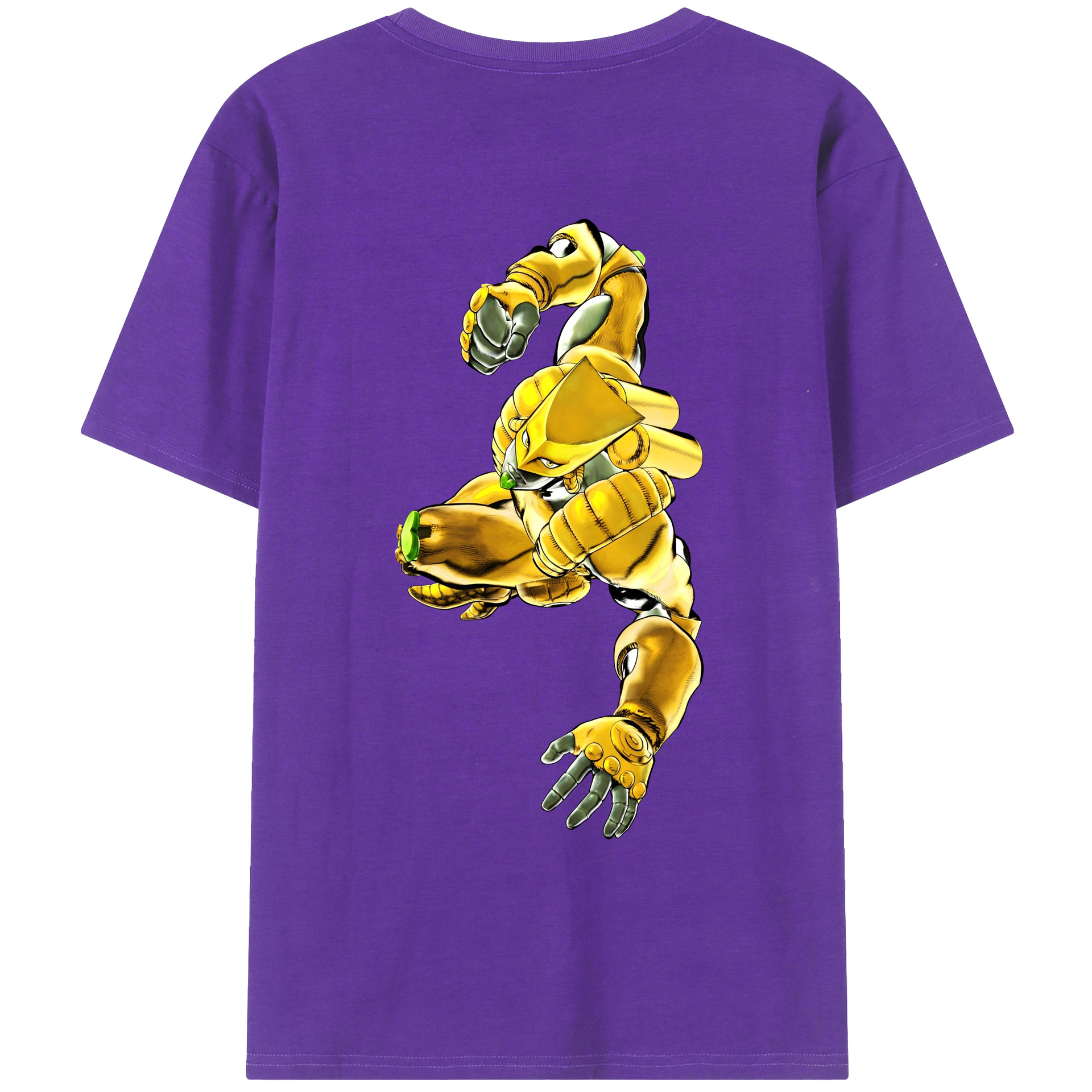 （画像用） ジョジョの奇妙な冒険 ディオ?ブランドー JoJo's Bizarre Adventure Dio Brando 綿100％ メンズ半袖Tシャツ（バックプリント） 通気性