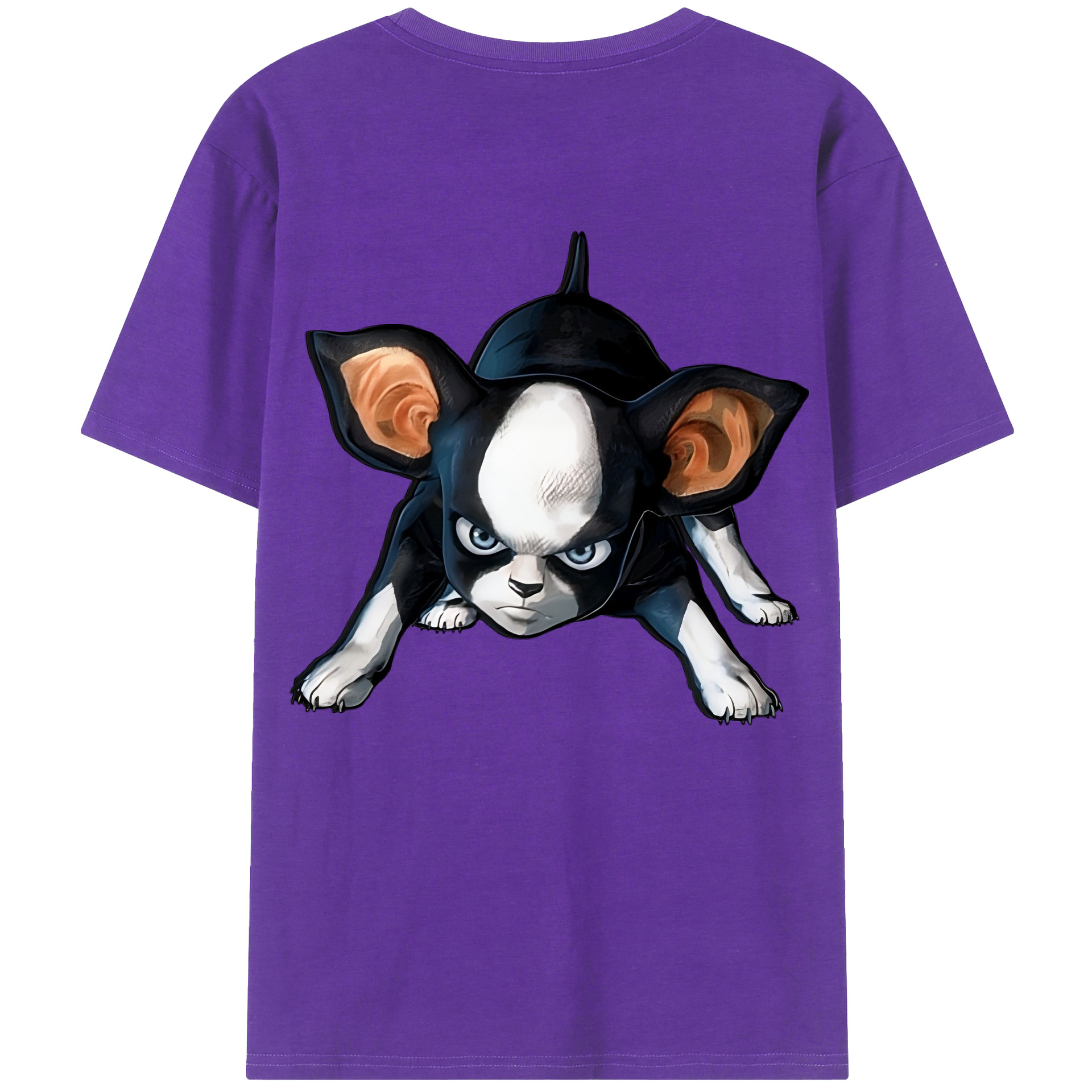 （画像用） ジョジョの奇妙な冒険 イギー JoJo's Bizarre Adventure Iggy 綿100％ メンズ半袖Tシャツ（バックプリント） 通気性