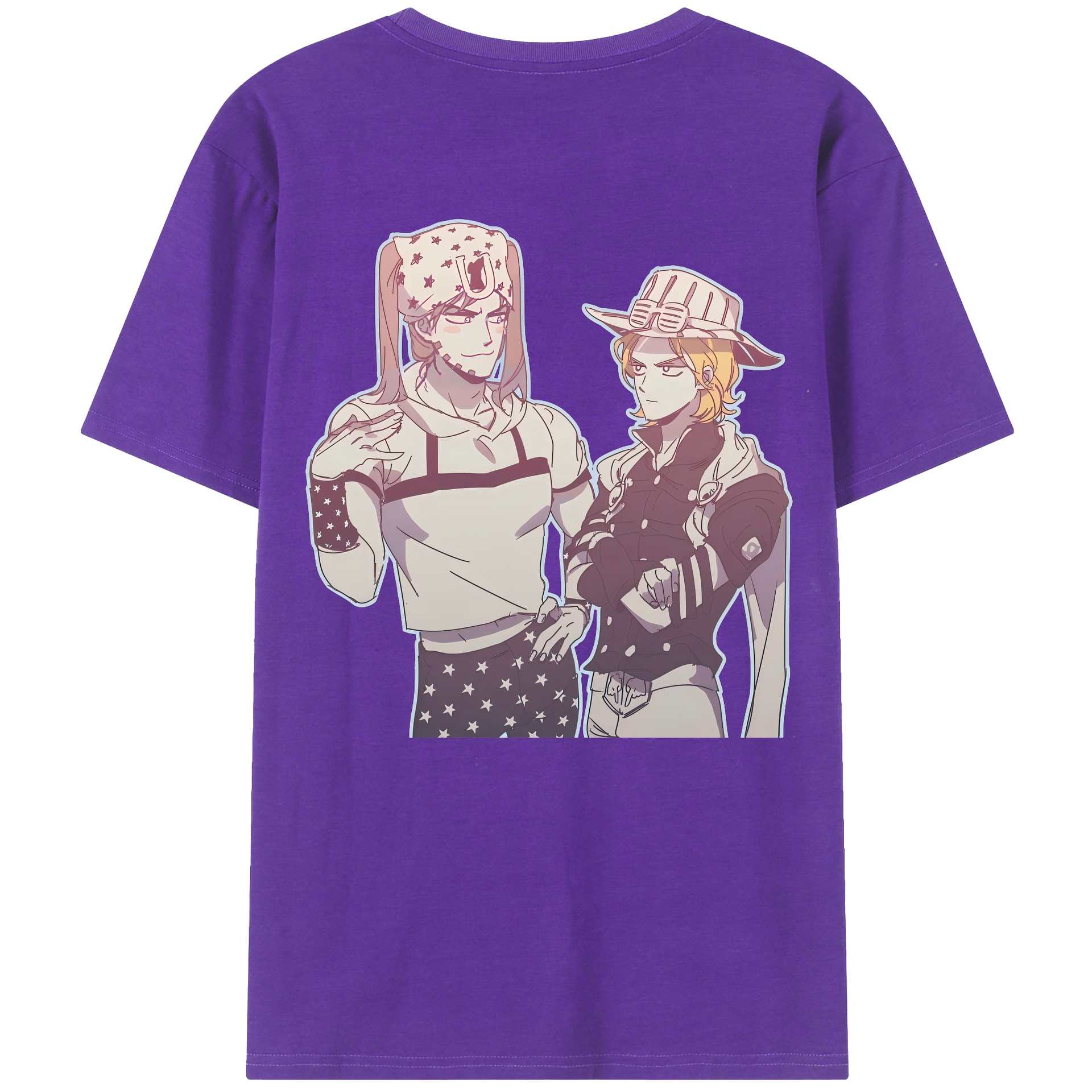 （画像用） ジョジョの奇妙な冒険 JoJo's Bizarre Adventure 綿100％ メンズ半袖Tシャツ（バックプリント） 通気性