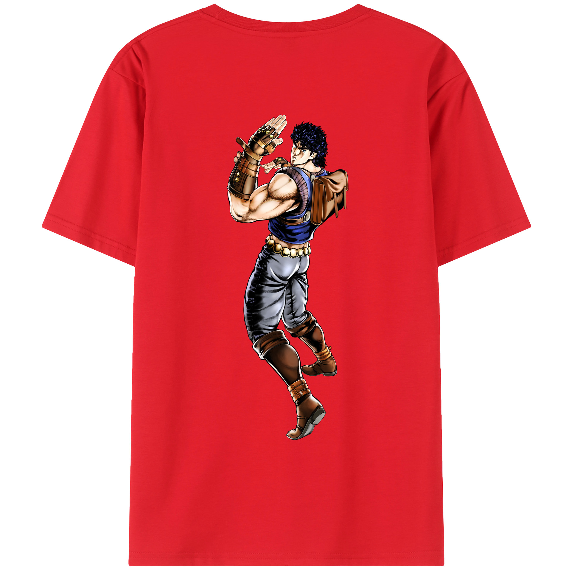 （画像用） ジョジョの奇妙な冒険 /ジョナサン?ジョースター JoJo's Bizarre Adventure Jonathan Joestar 綿100％ メンズ半袖Tシャツ（バックプリント） 通気性