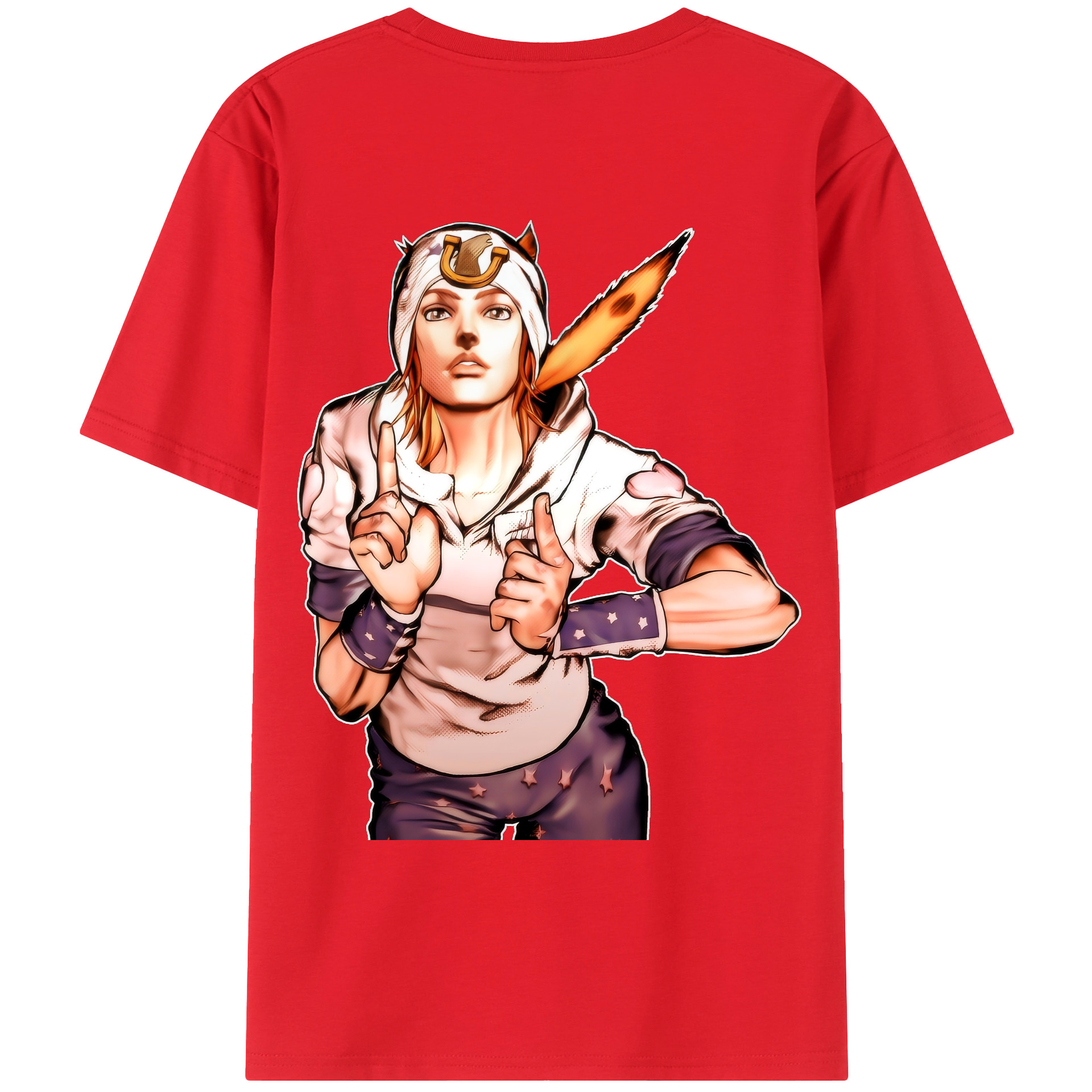 （画像用） ジョジョの奇妙な冒険 ジョナサン?ジョースター JoJo's Bizarre Adventure Jonathan Joestar 綿100％ メンズ半袖Tシャツ（バックプリント） 通気性